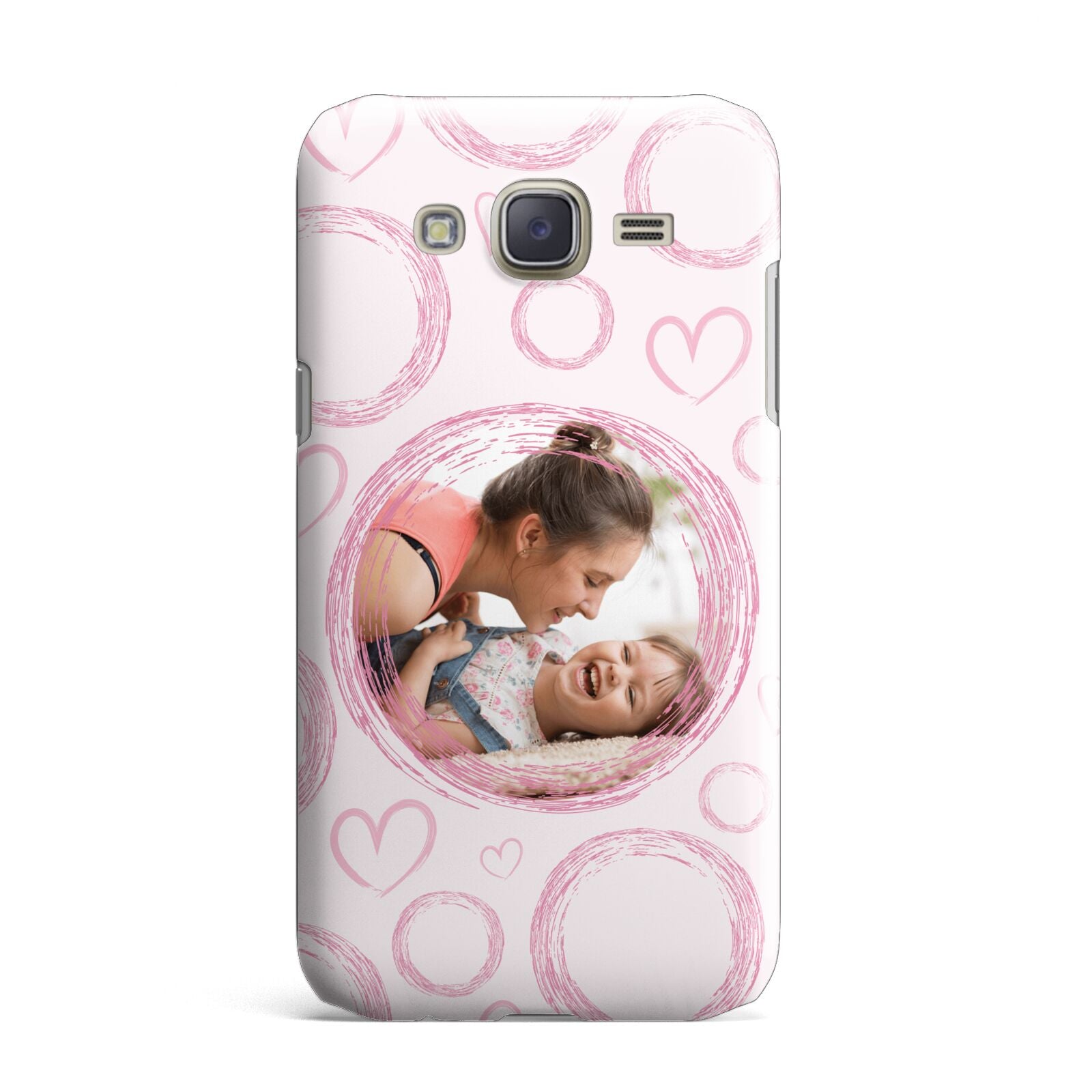 Pink Love Hearts Photo Personalised Samsung Galaxy J7 Case