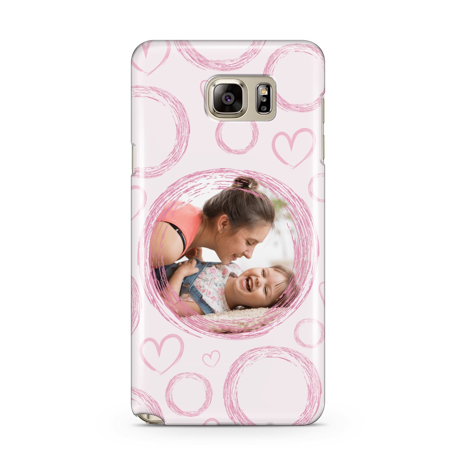 Pink Love Hearts Photo Personalised Samsung Galaxy Note 5 Case