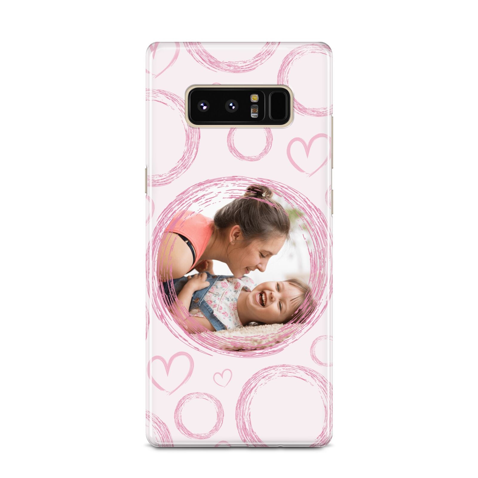 Pink Love Hearts Photo Personalised Samsung Galaxy Note 8 Case