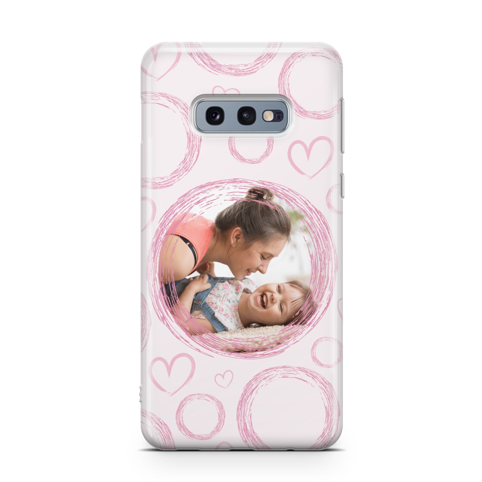 Pink Love Hearts Photo Personalised Samsung Galaxy S10E Case
