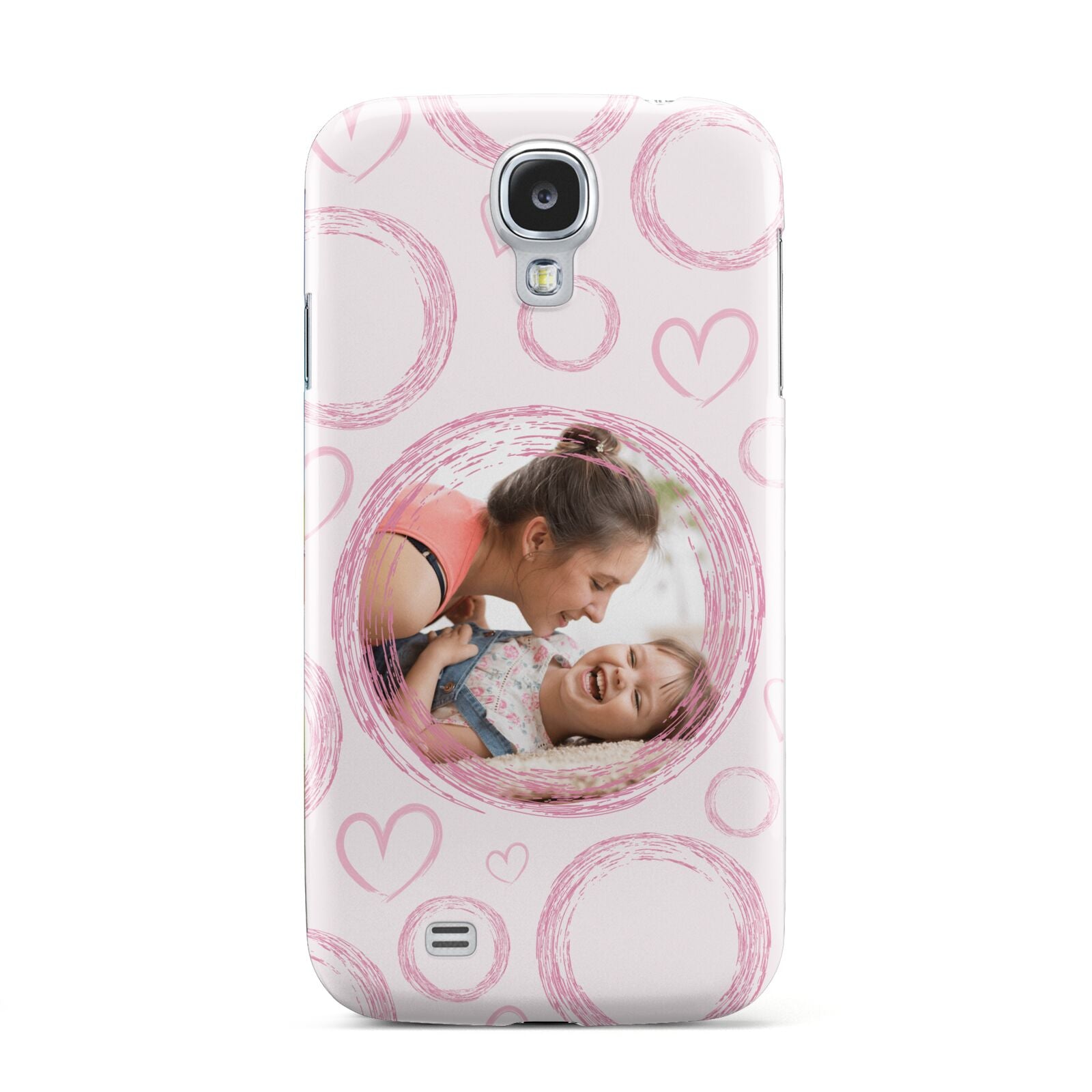Pink Love Hearts Photo Personalised Samsung Galaxy S4 Case