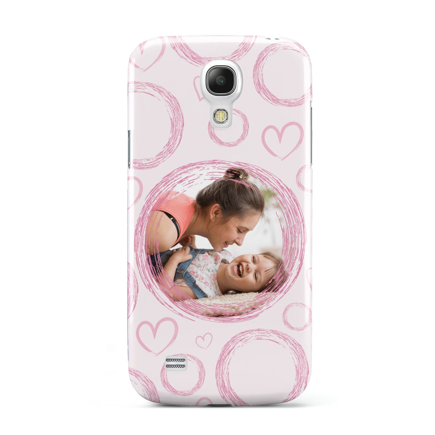 Pink Love Hearts Photo Personalised Samsung Galaxy S4 Mini Case