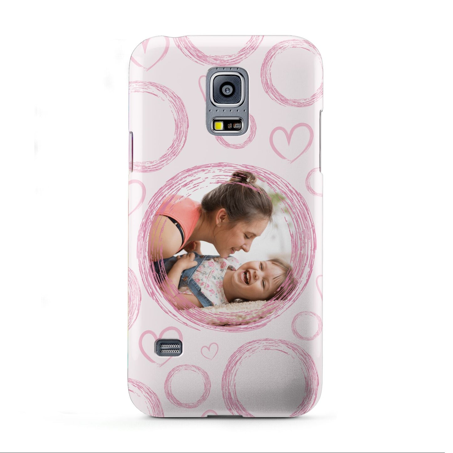 Pink Love Hearts Photo Personalised Samsung Galaxy S5 Mini Case