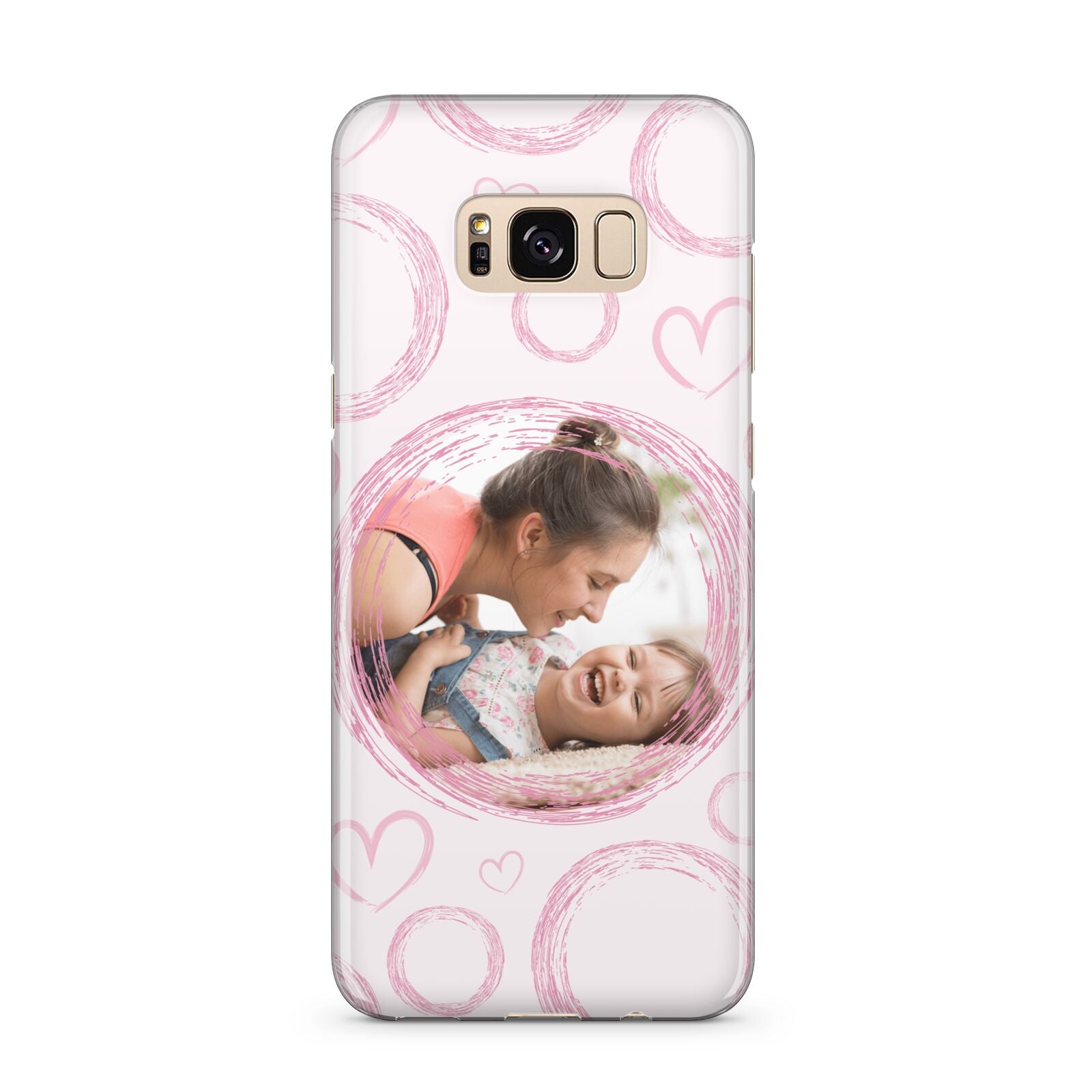 Pink Love Hearts Photo Personalised Samsung Galaxy S8 Plus Case