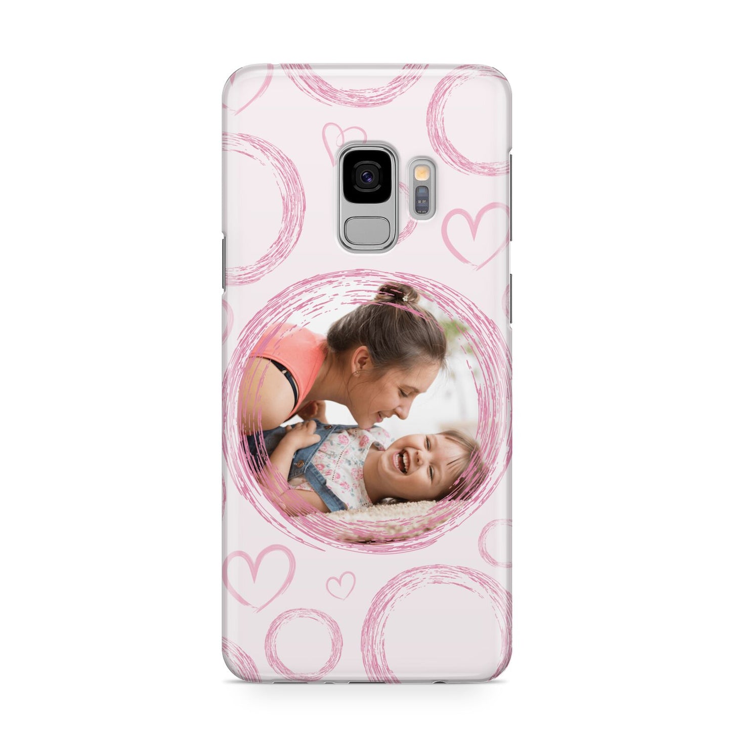 Pink Love Hearts Photo Personalised Samsung Galaxy S9 Case