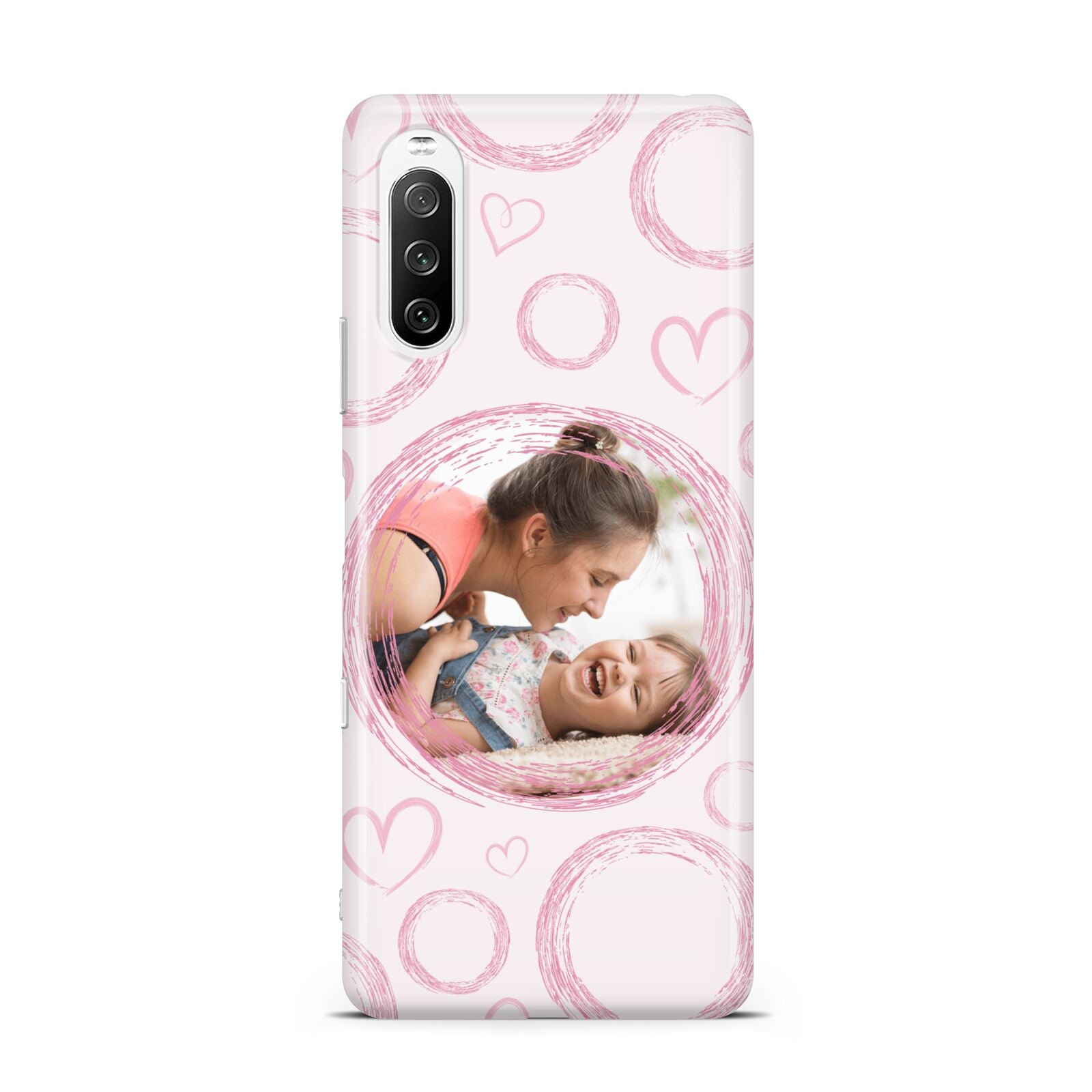 Pink Love Hearts Photo Personalised Sony Xperia 10 III Case