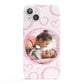 Pink Love Hearts Photo Personalised iPhone 13 Full Wrap 3D Snap Case