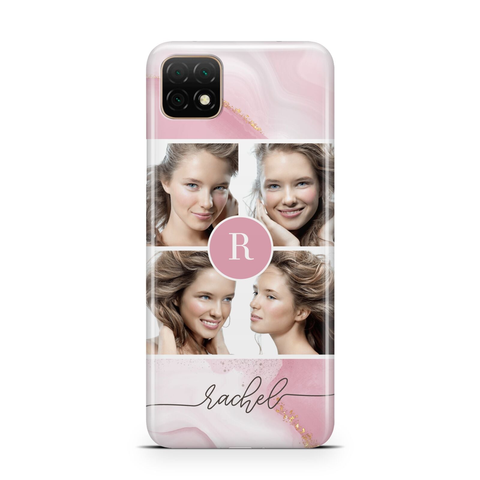 Pink Marble Personalised Photo Huawei Enjoy 20 Phone Case