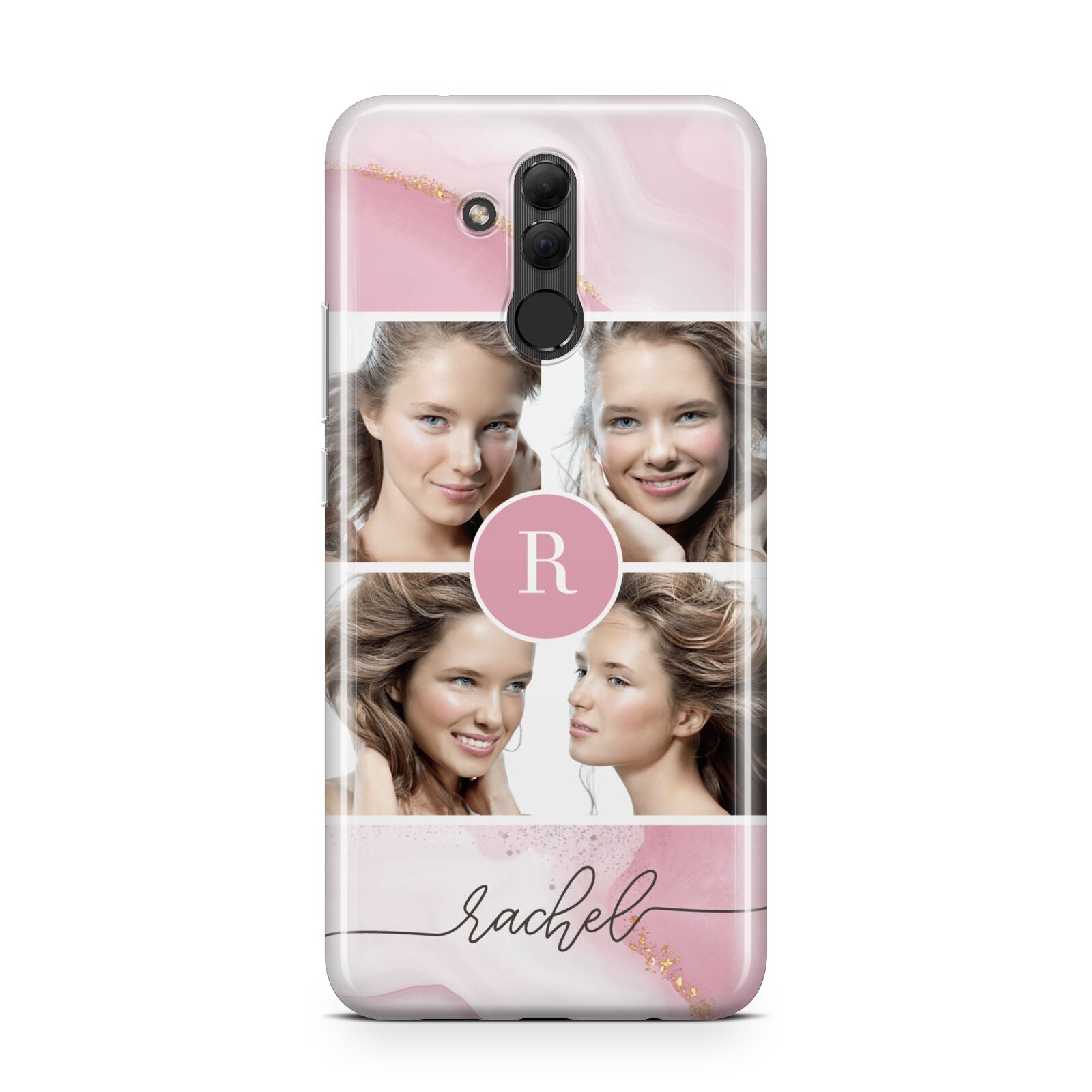 Pink Marble Personalised Photo Huawei Mate 20 Lite