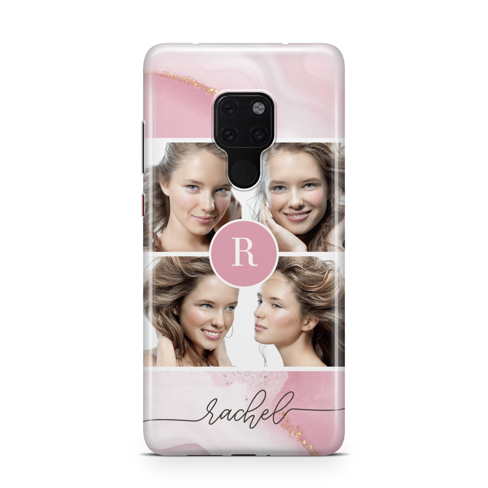 Pink Marble Personalised Photo Huawei Mate 20 Phone Case