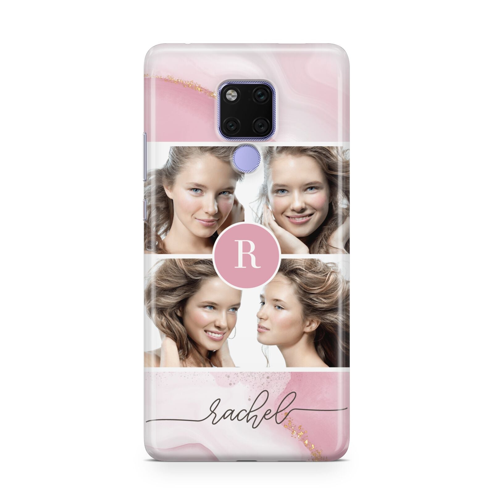 Pink Marble Personalised Photo Huawei Mate 20X Phone Case