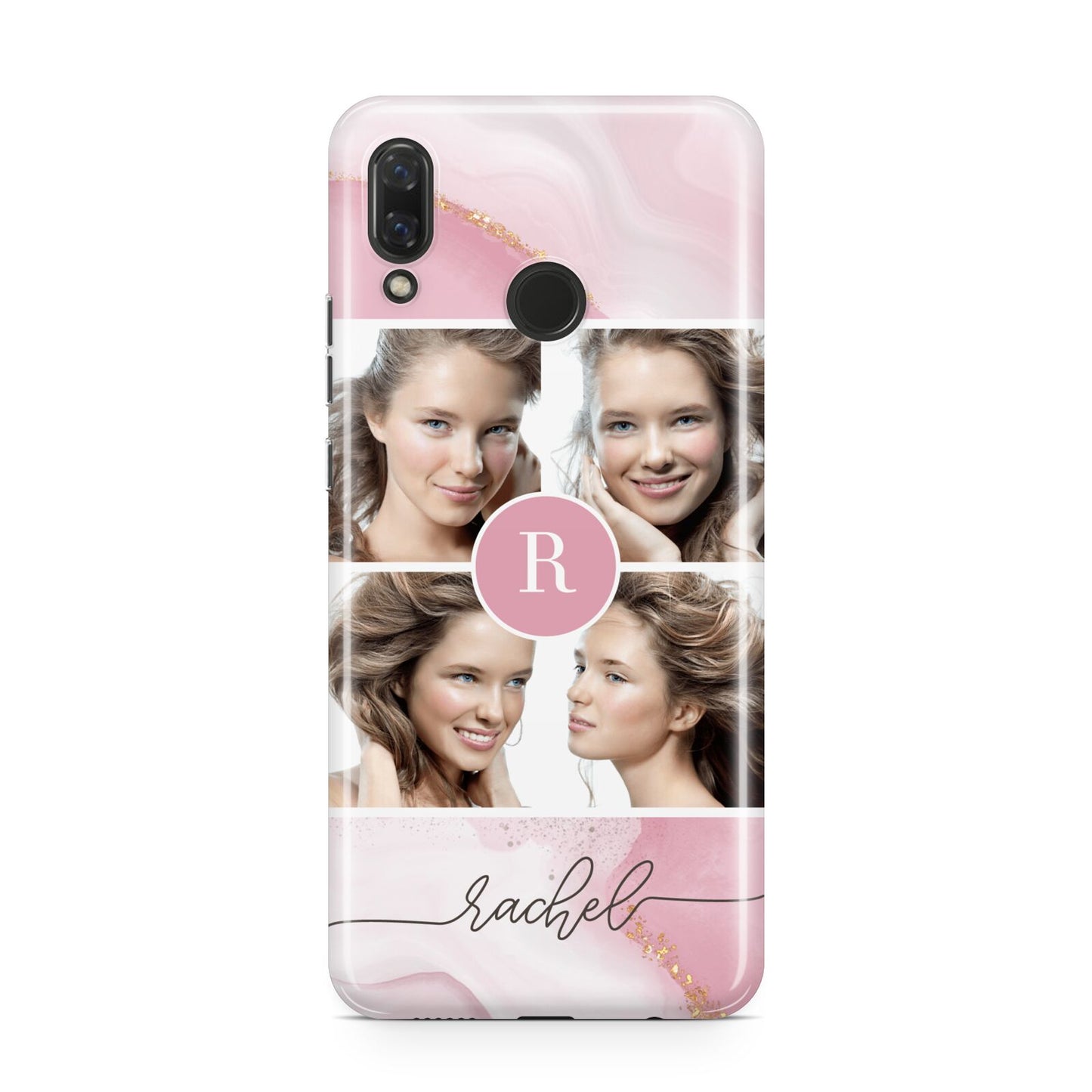 Pink Marble Personalised Photo Huawei Nova 3 Phone Case