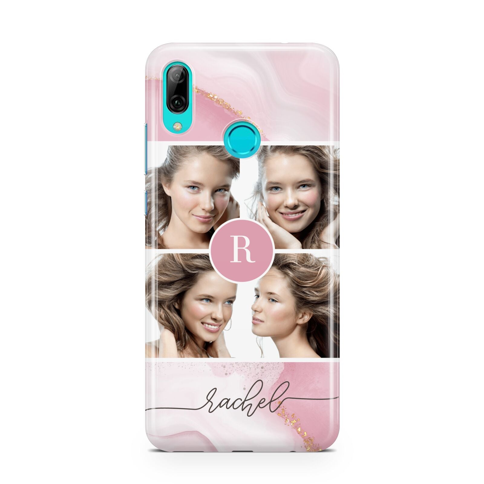 Pink Marble Personalised Photo Huawei P Smart 2019 Case