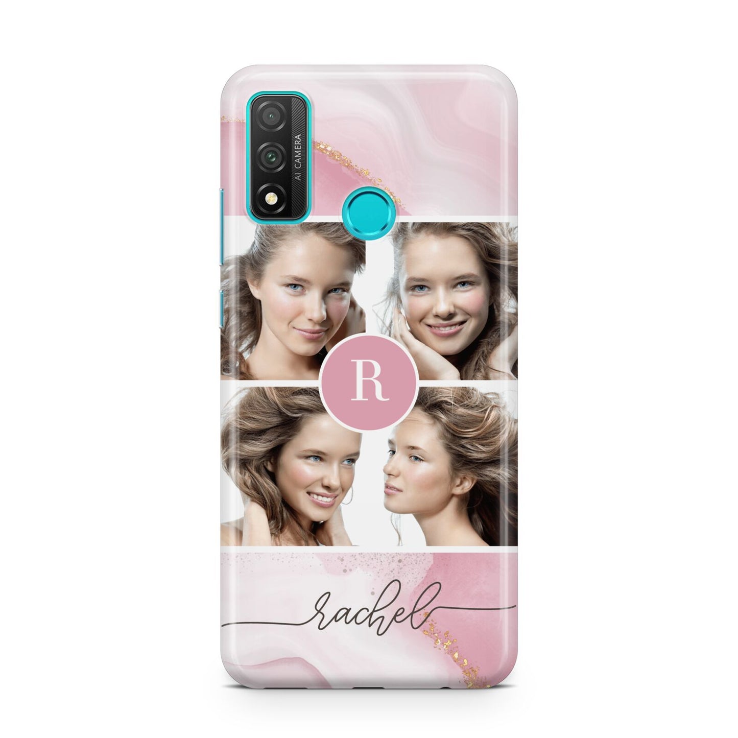 Pink Marble Personalised Photo Huawei P Smart 2020