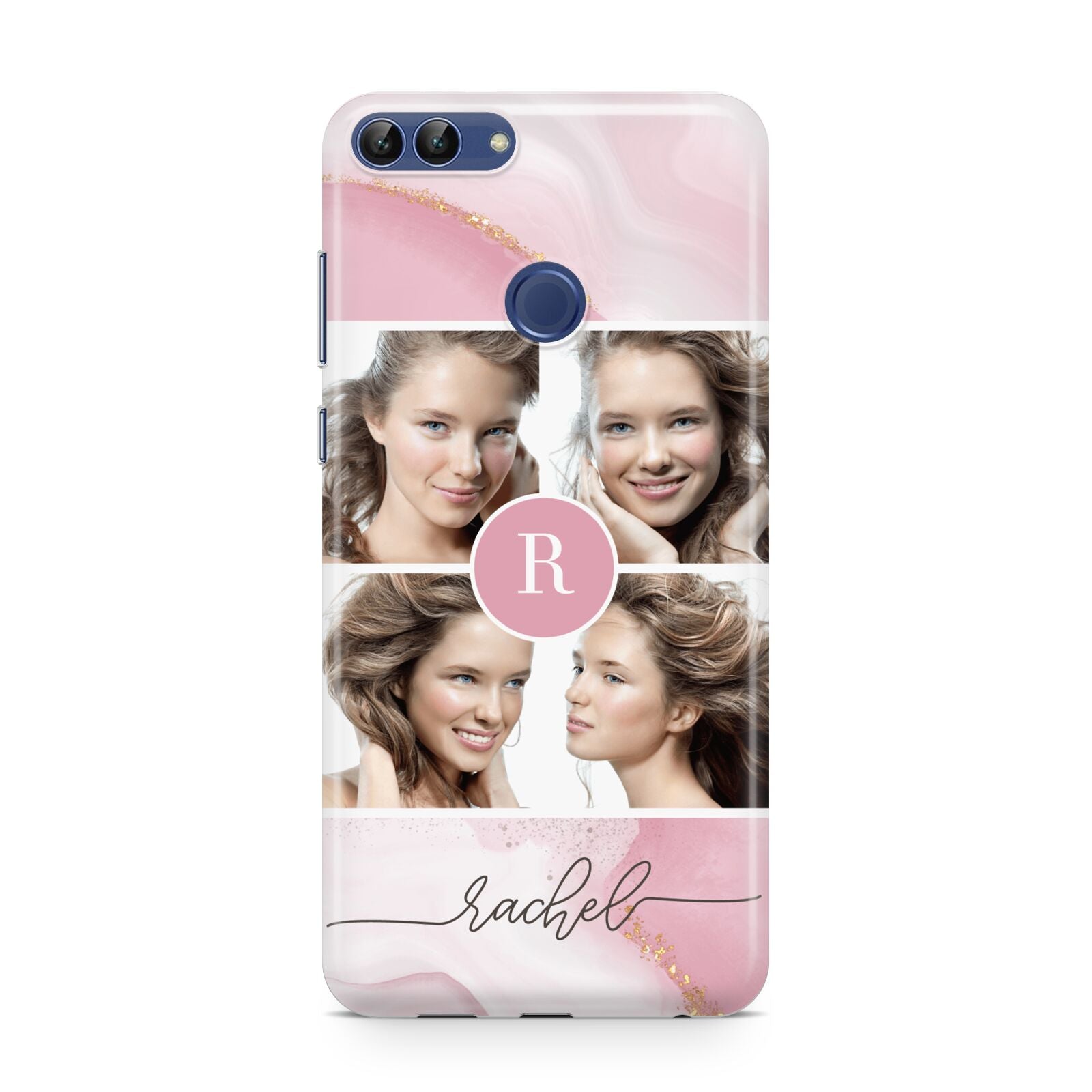 Pink Marble Personalised Photo Huawei P Smart Case