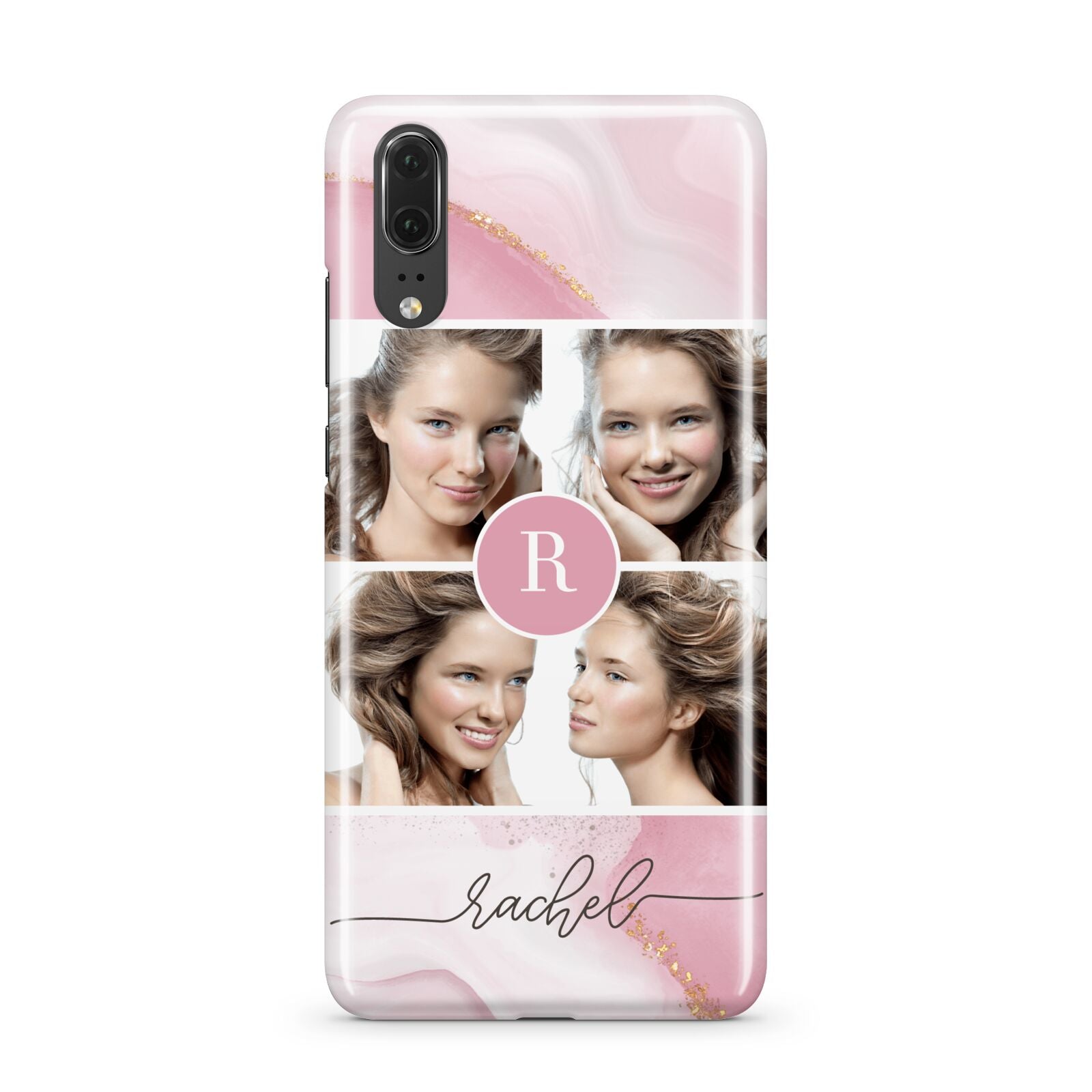 Pink Marble Personalised Photo Huawei P20 Phone Case