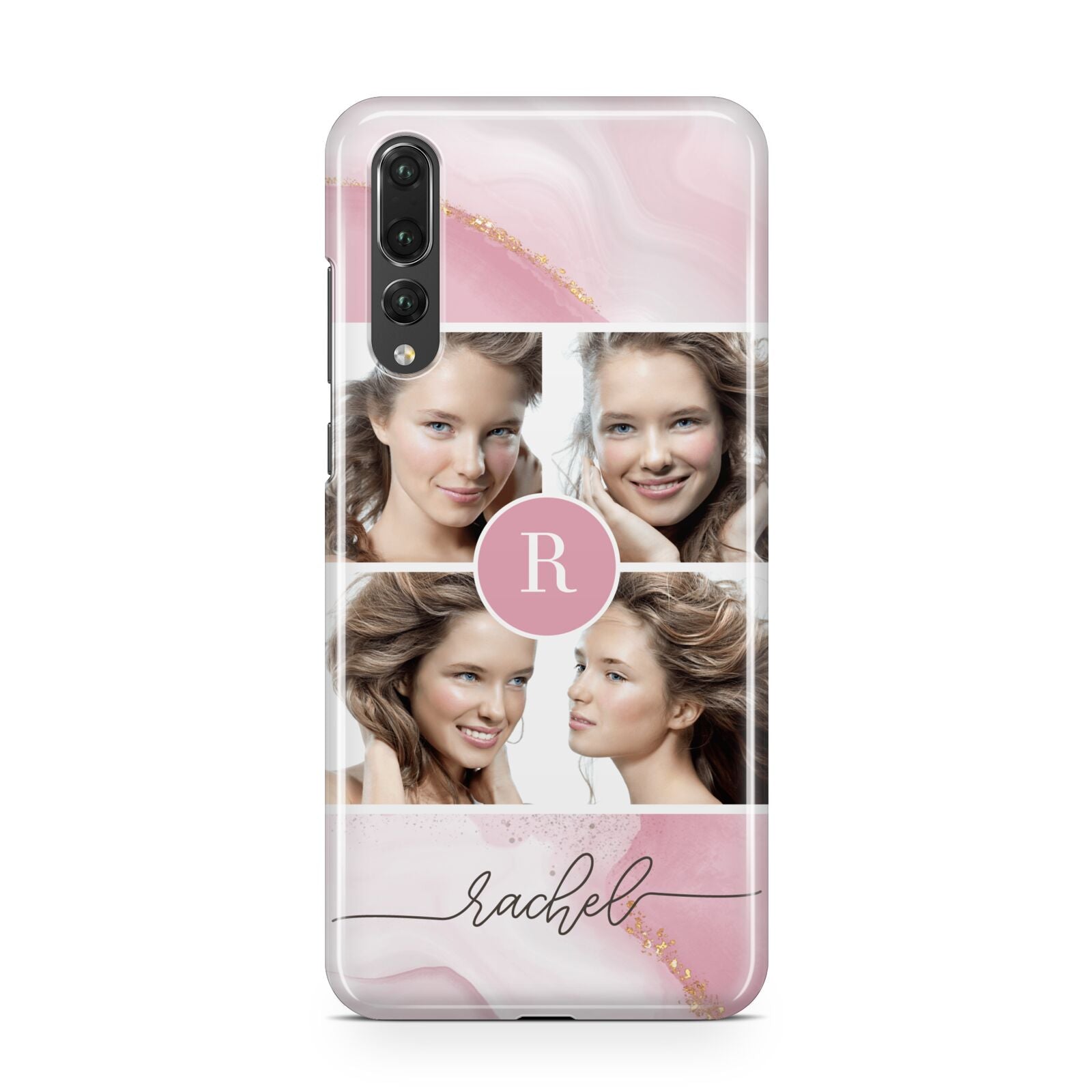 Pink Marble Personalised Photo Huawei P20 Pro Phone Case