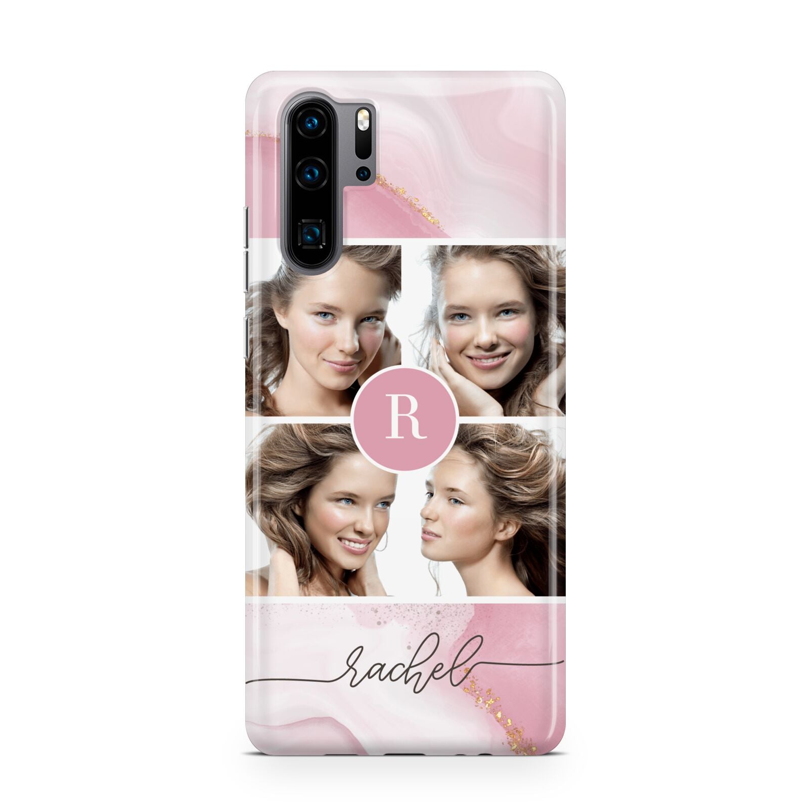 Pink Marble Personalised Photo Huawei P30 Pro Phone Case