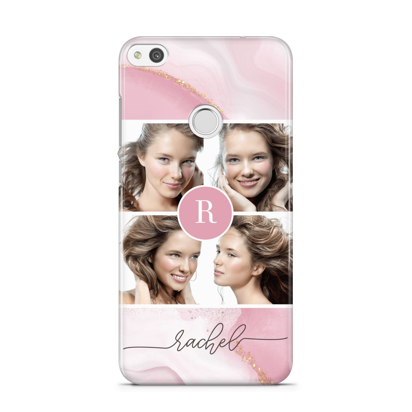 Pink Marble Personalised Photo Huawei P8 Lite Case