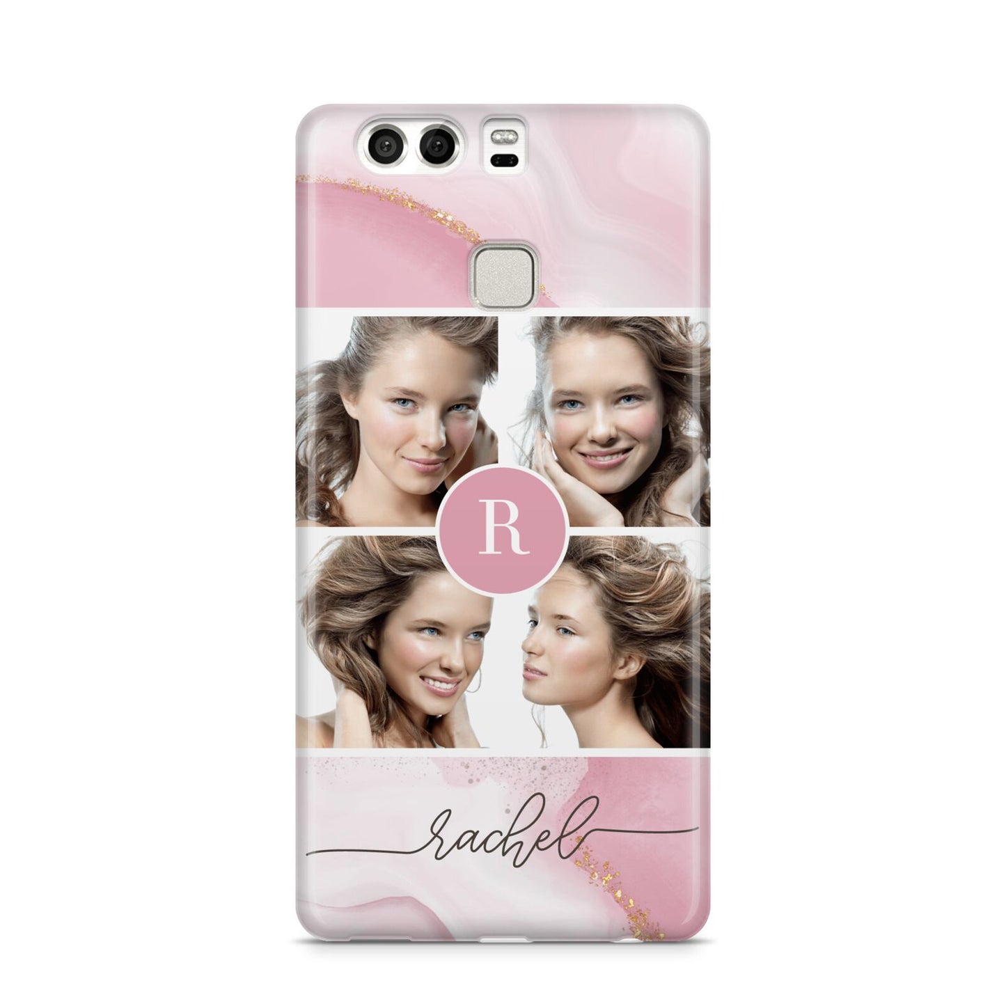 Pink Marble Personalised Photo Huawei P9 Case