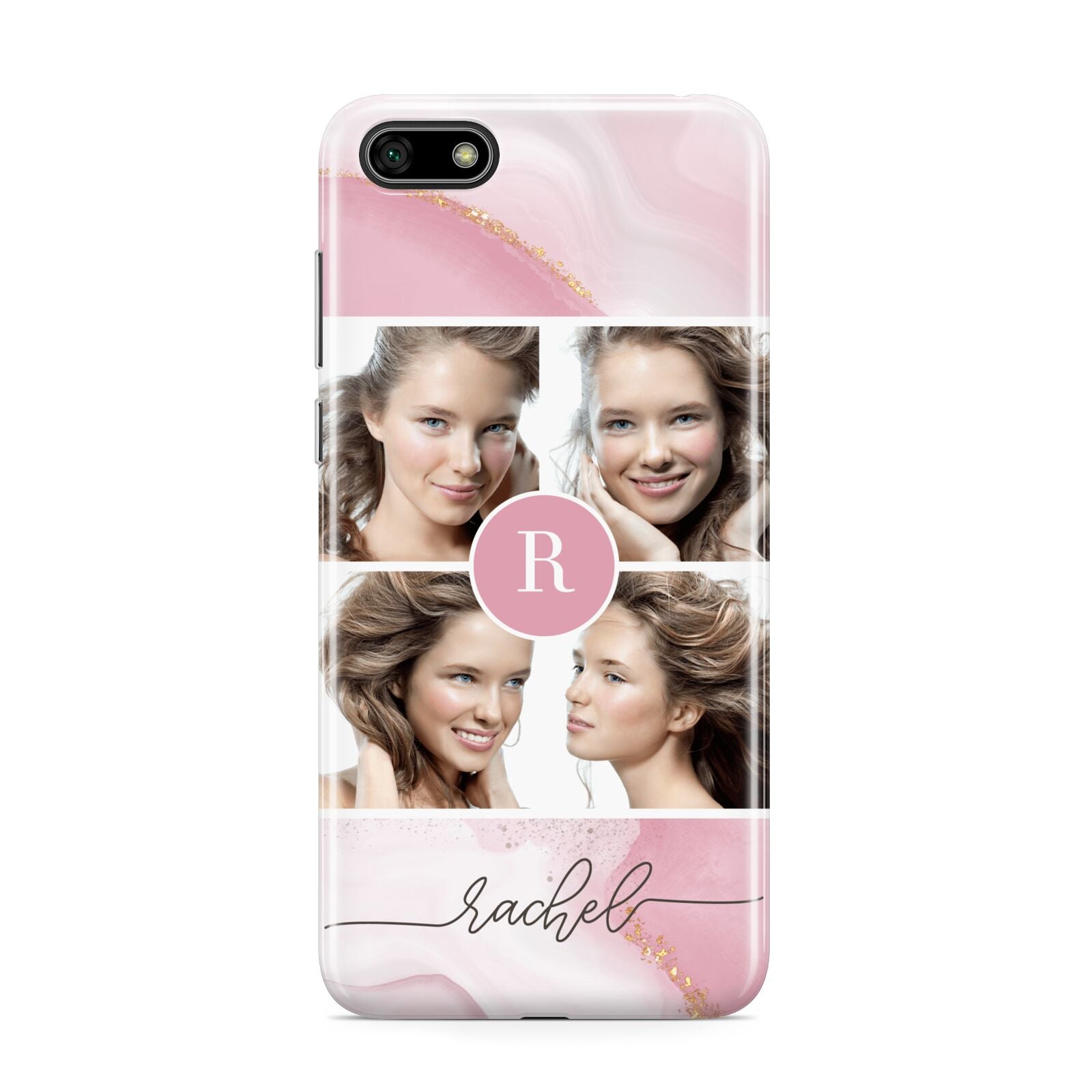 Pink Marble Personalised Photo Huawei Y5 Prime 2018 Phone Case