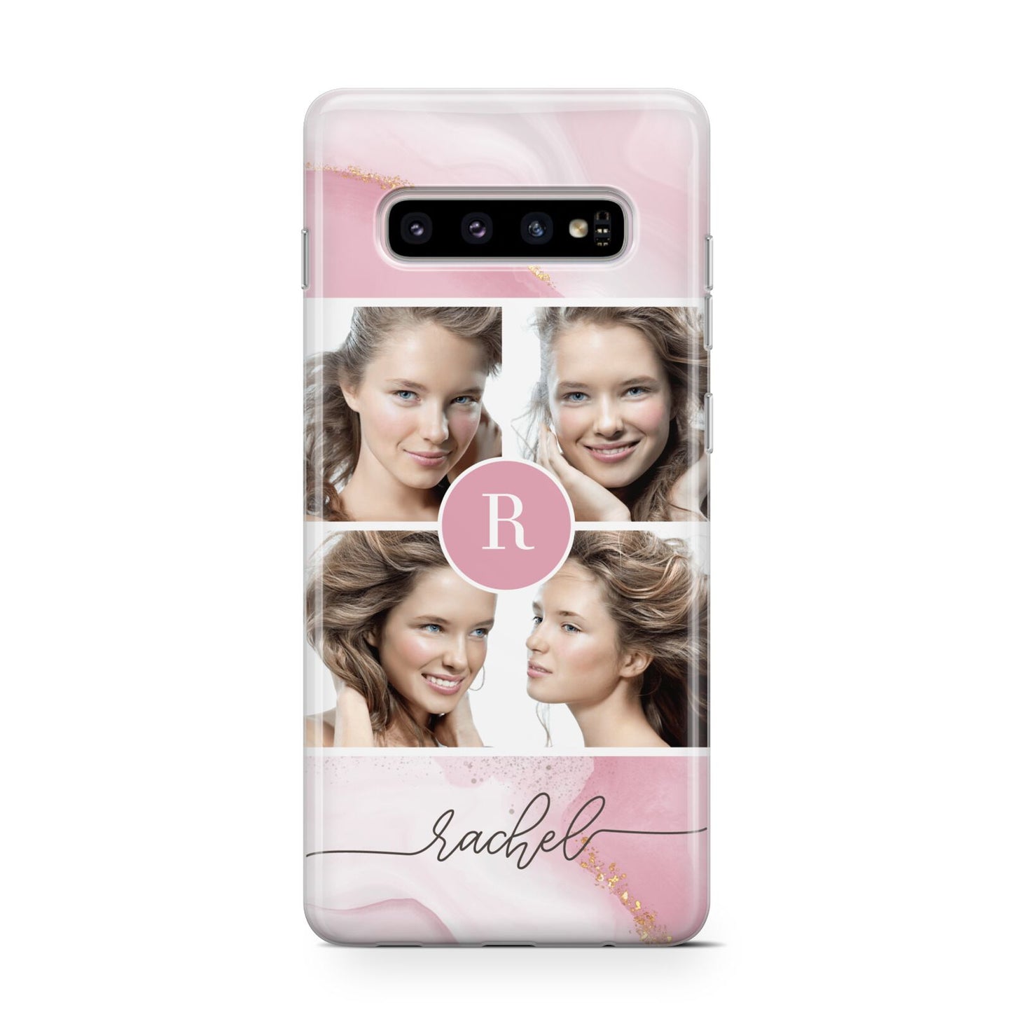 Pink Marble Personalised Photo Protective Samsung Galaxy Case