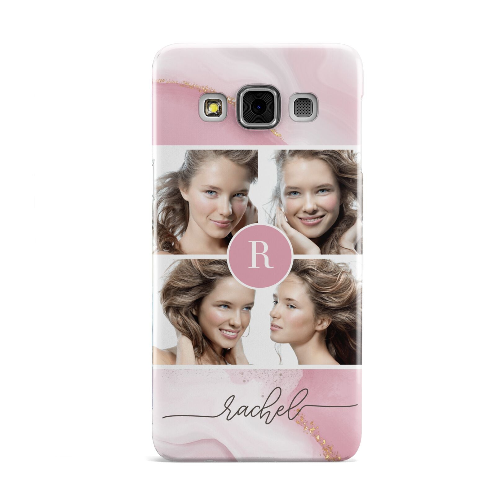 Pink Marble Personalised Photo Samsung Galaxy A3 Case