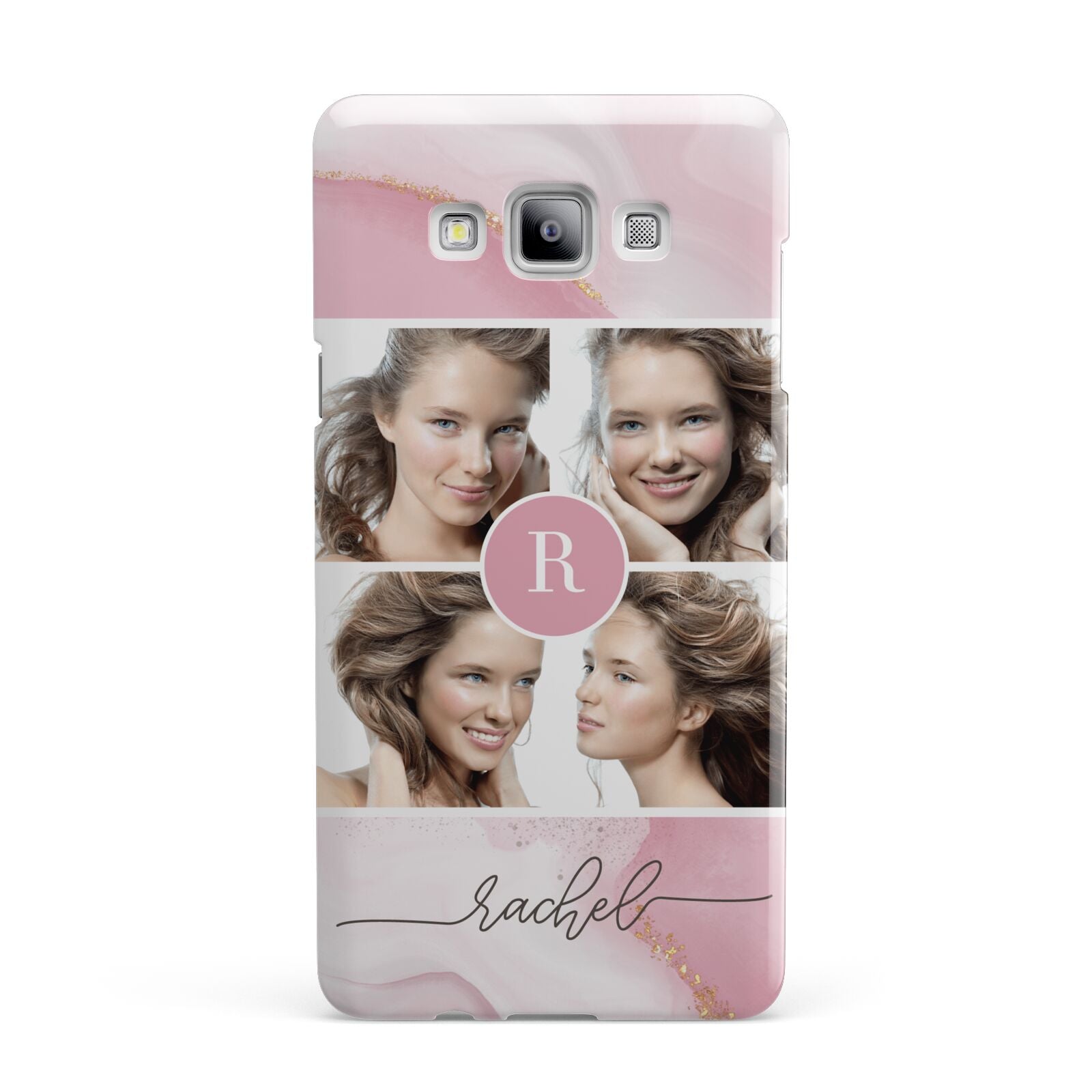 Pink Marble Personalised Photo Samsung Galaxy A7 2015 Case