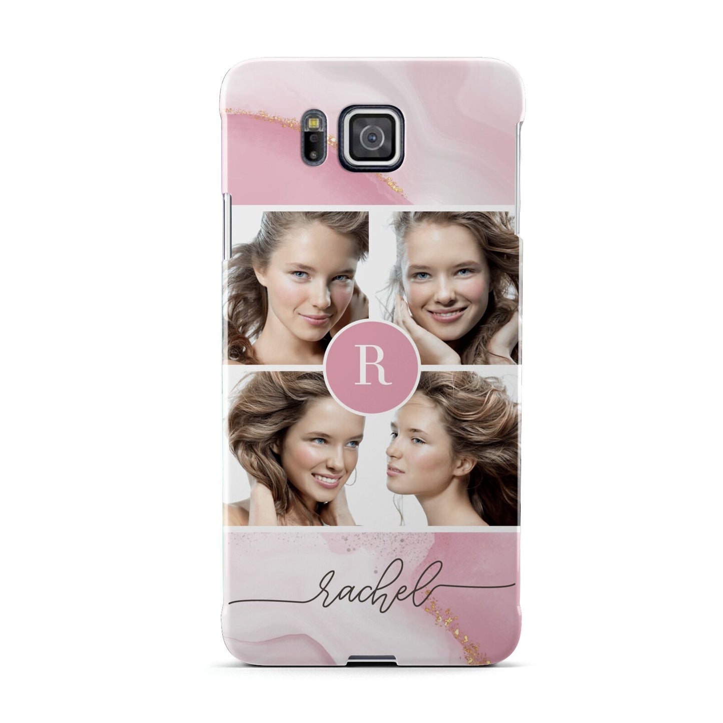 Pink Marble Personalised Photo Samsung Galaxy Alpha Case