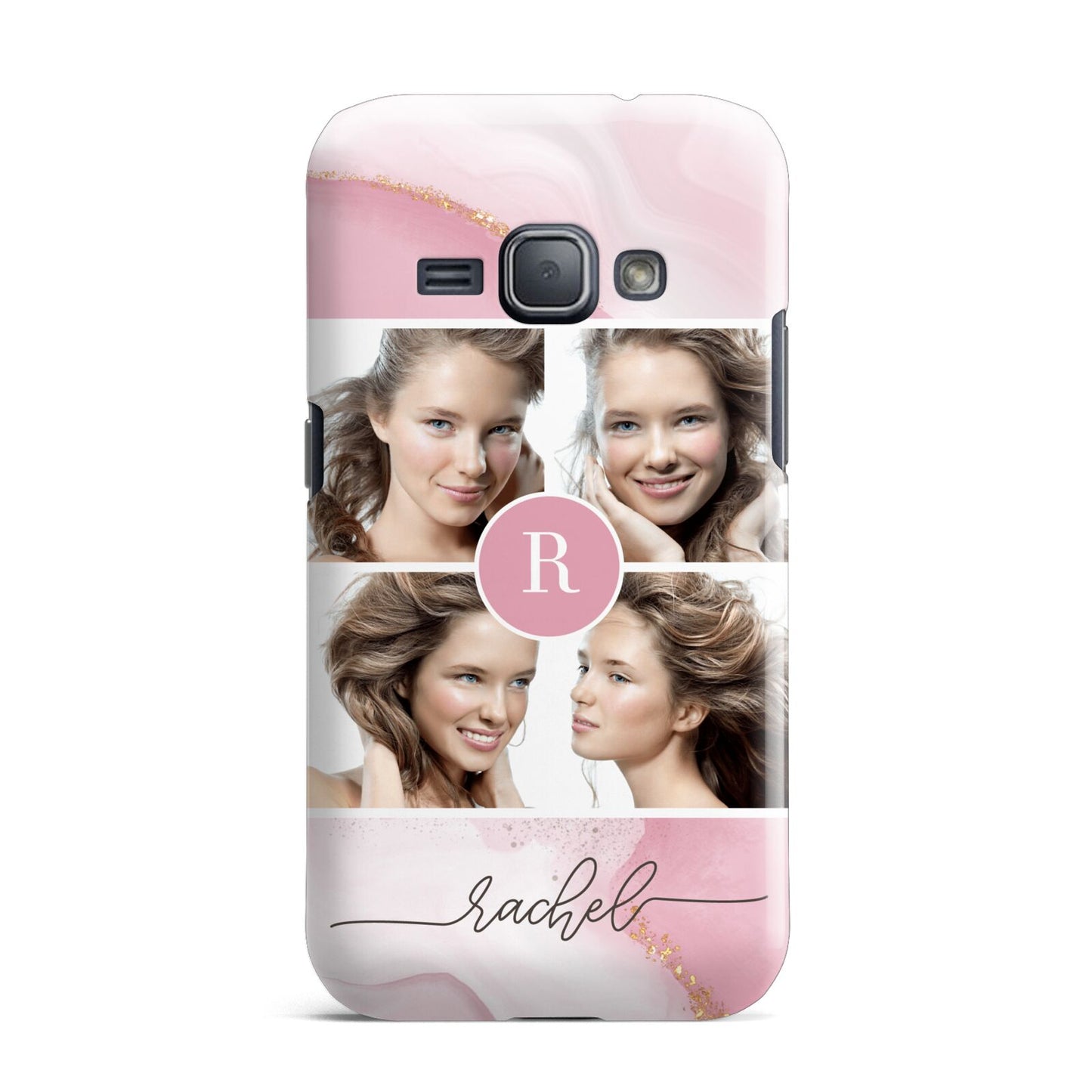 Pink Marble Personalised Photo Samsung Galaxy J1 2016 Case