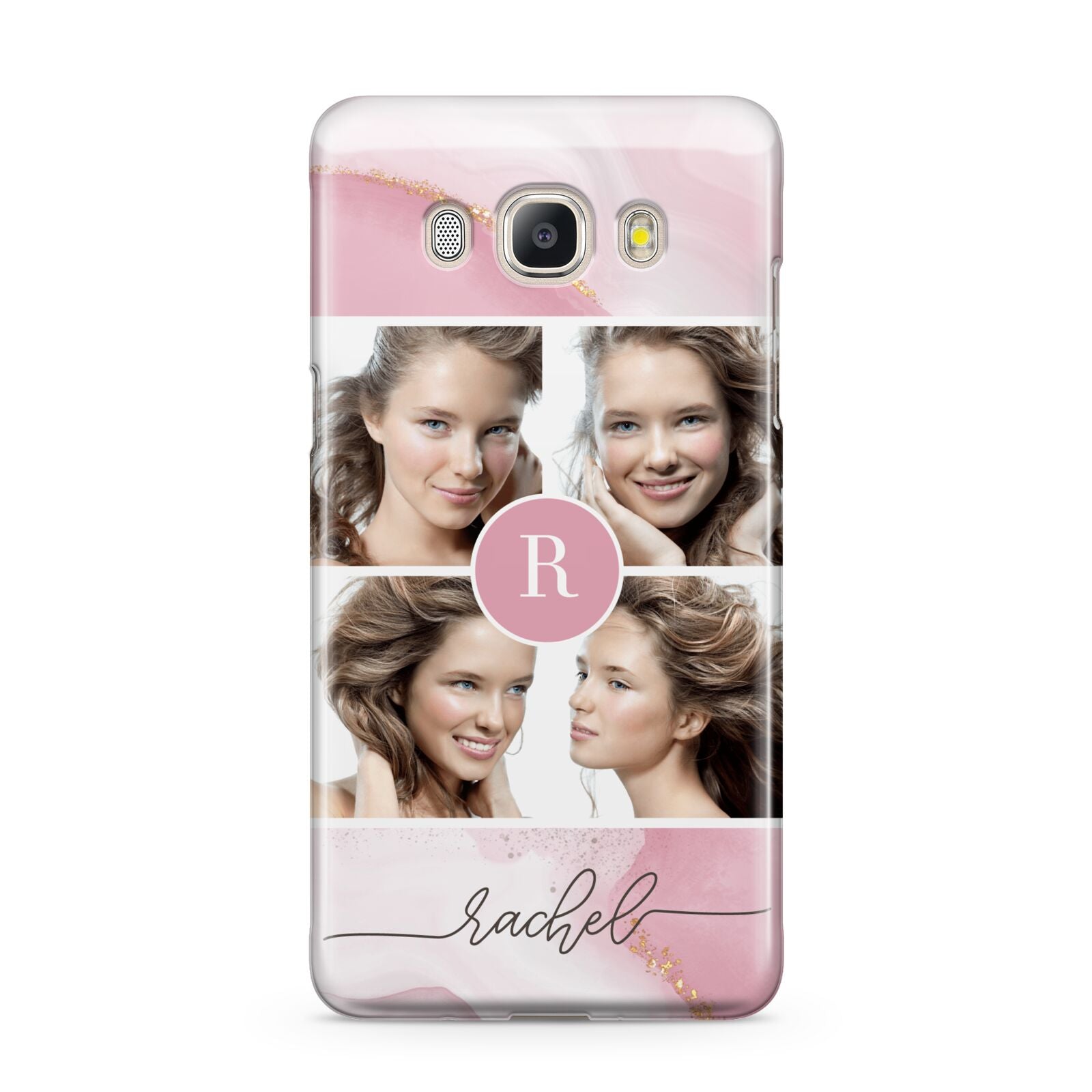 Pink Marble Personalised Photo Samsung Galaxy J5 2016 Case