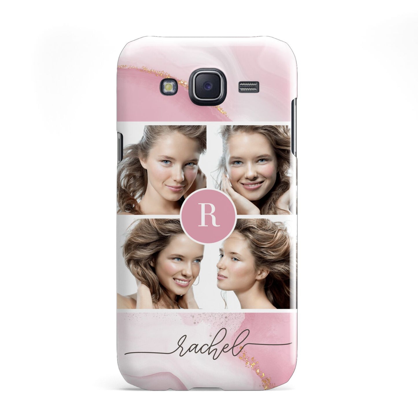 Pink Marble Personalised Photo Samsung Galaxy J5 Case