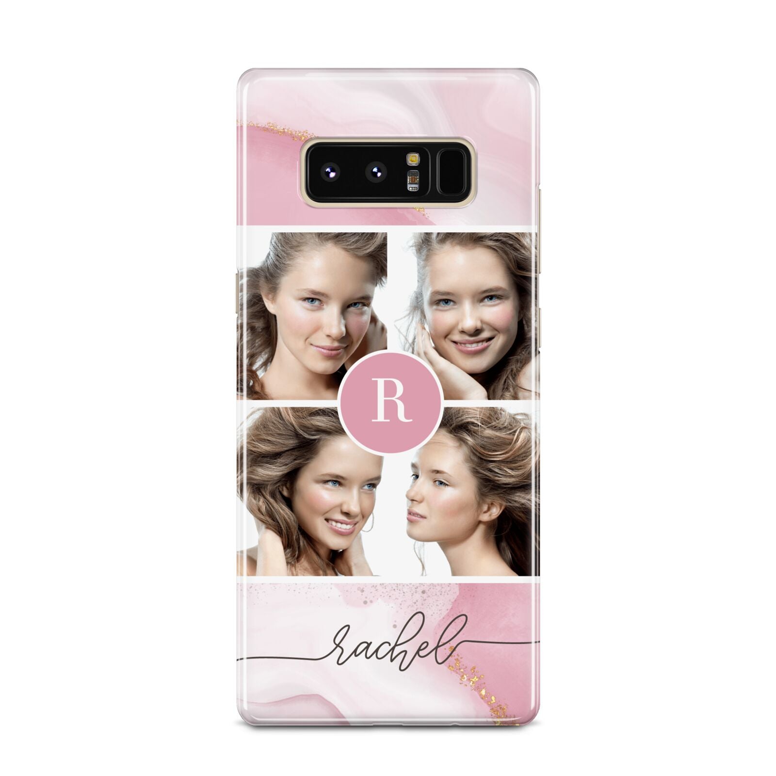 Pink Marble Personalised Photo Samsung Galaxy Note 8 Case