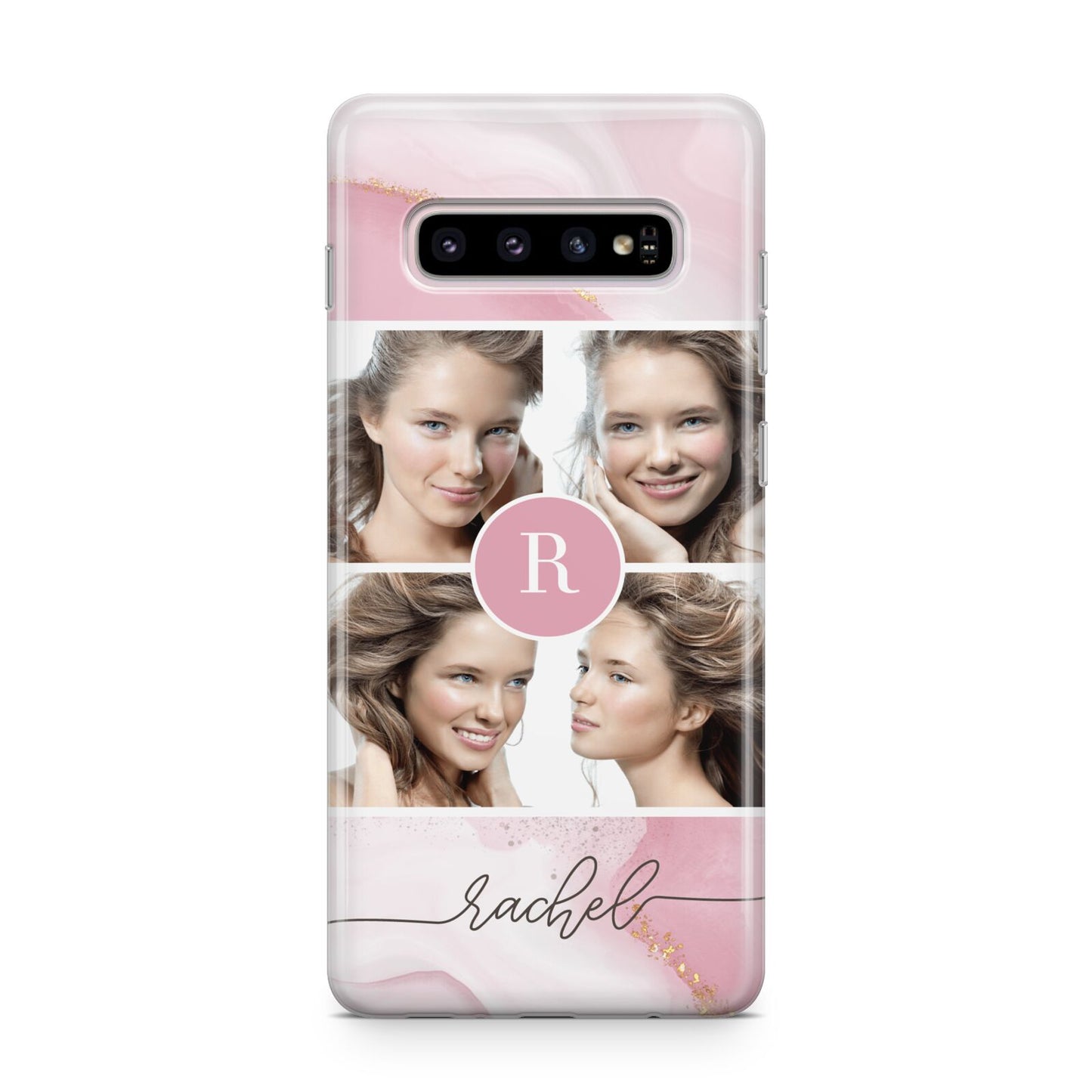 Pink Marble Personalised Photo Samsung Galaxy S10 Plus Case