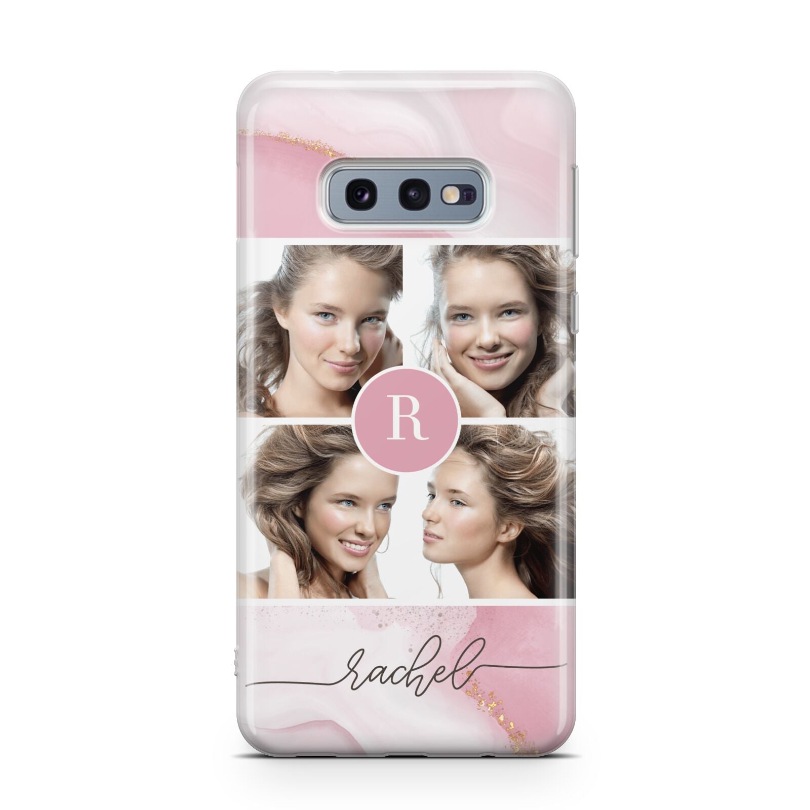 Pink Marble Personalised Photo Samsung Galaxy S10E Case