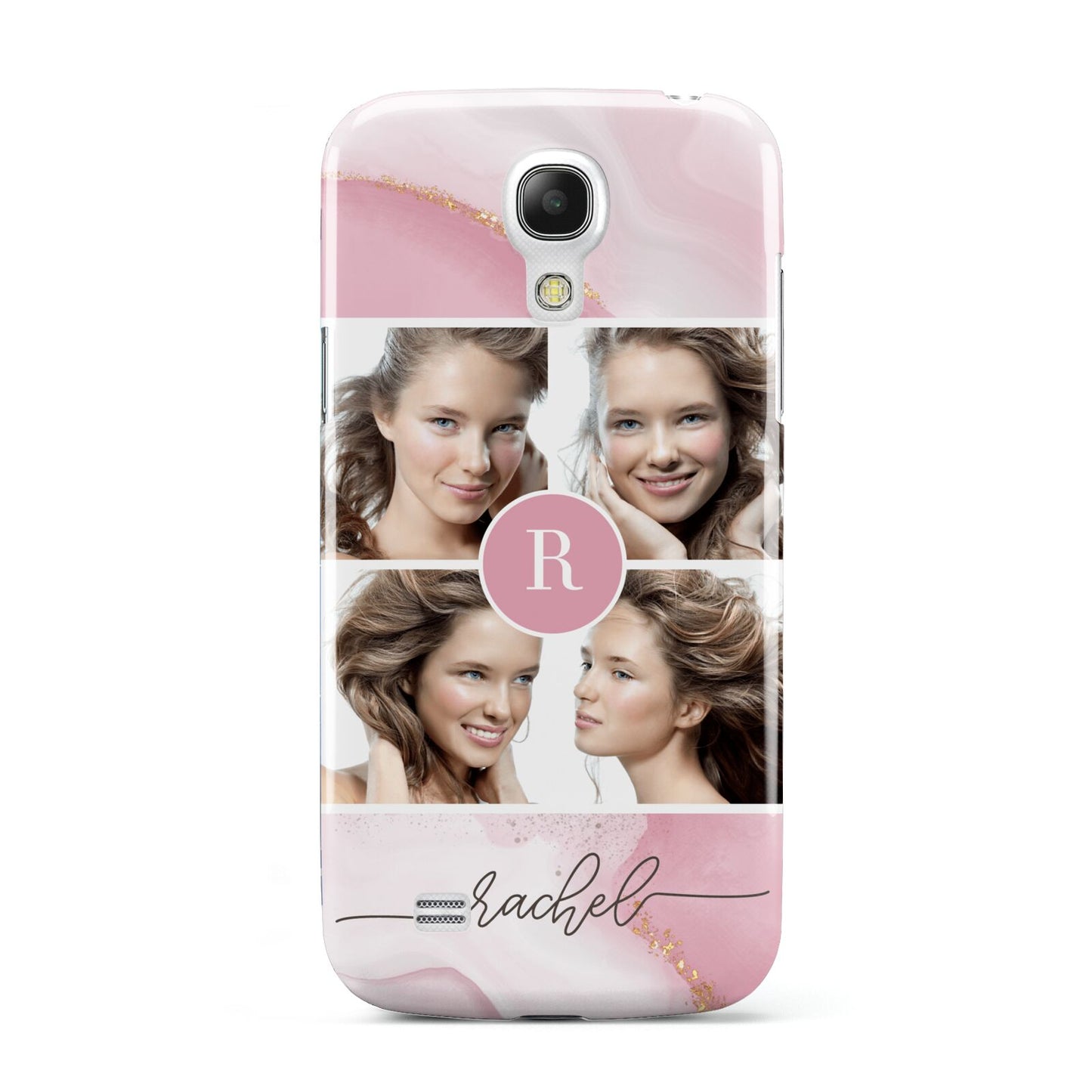 Pink Marble Personalised Photo Samsung Galaxy S4 Mini Case