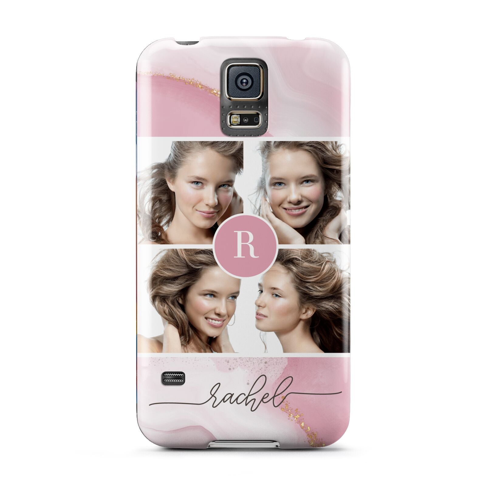 Pink Marble Personalised Photo Samsung Galaxy S5 Case