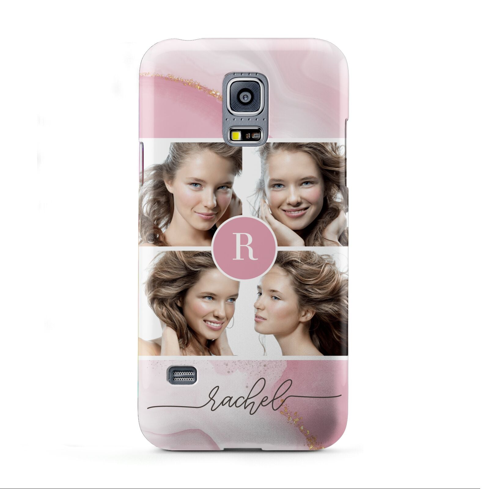 Pink Marble Personalised Photo Samsung Galaxy S5 Mini Case