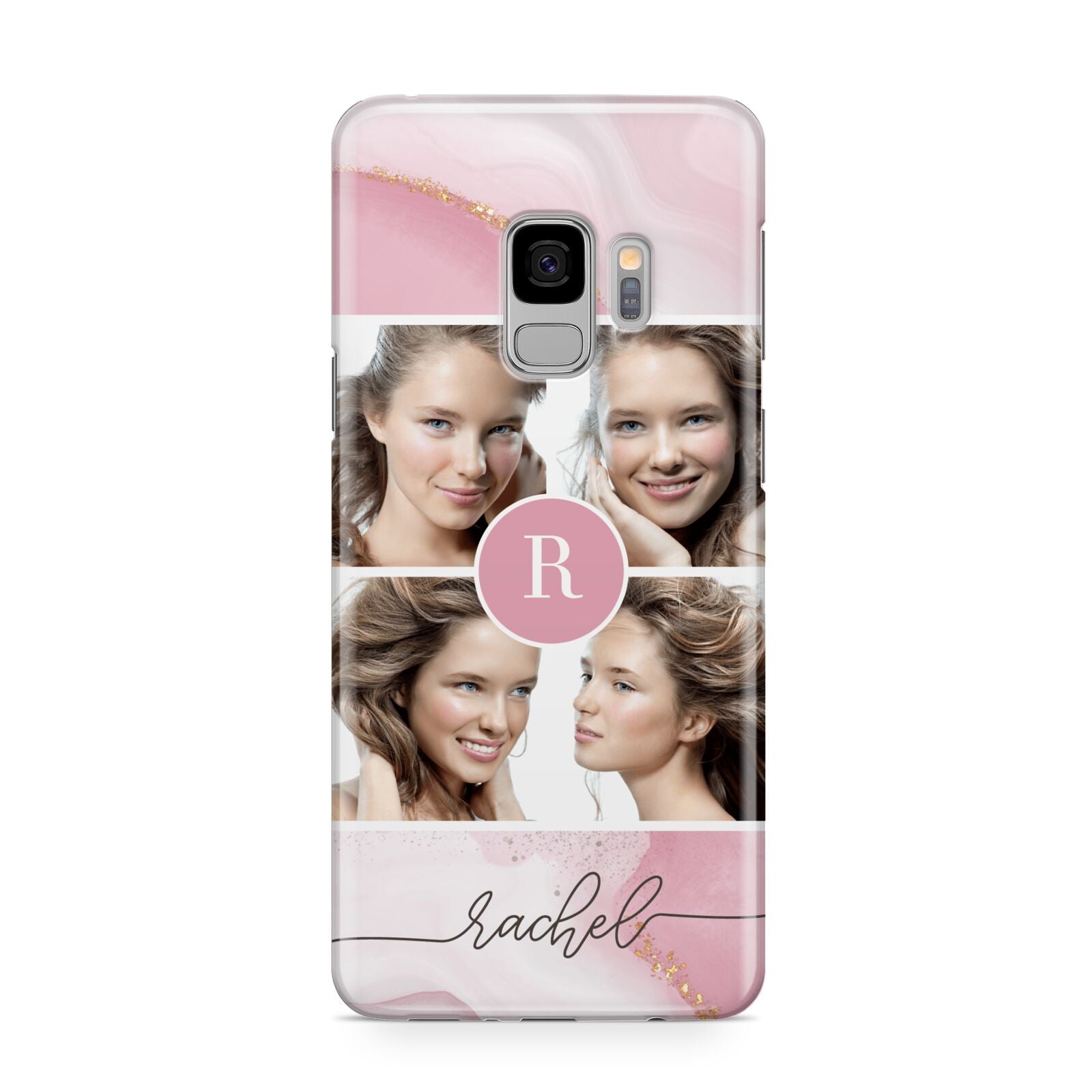 Pink Marble Personalised Photo Samsung Galaxy S9 Case