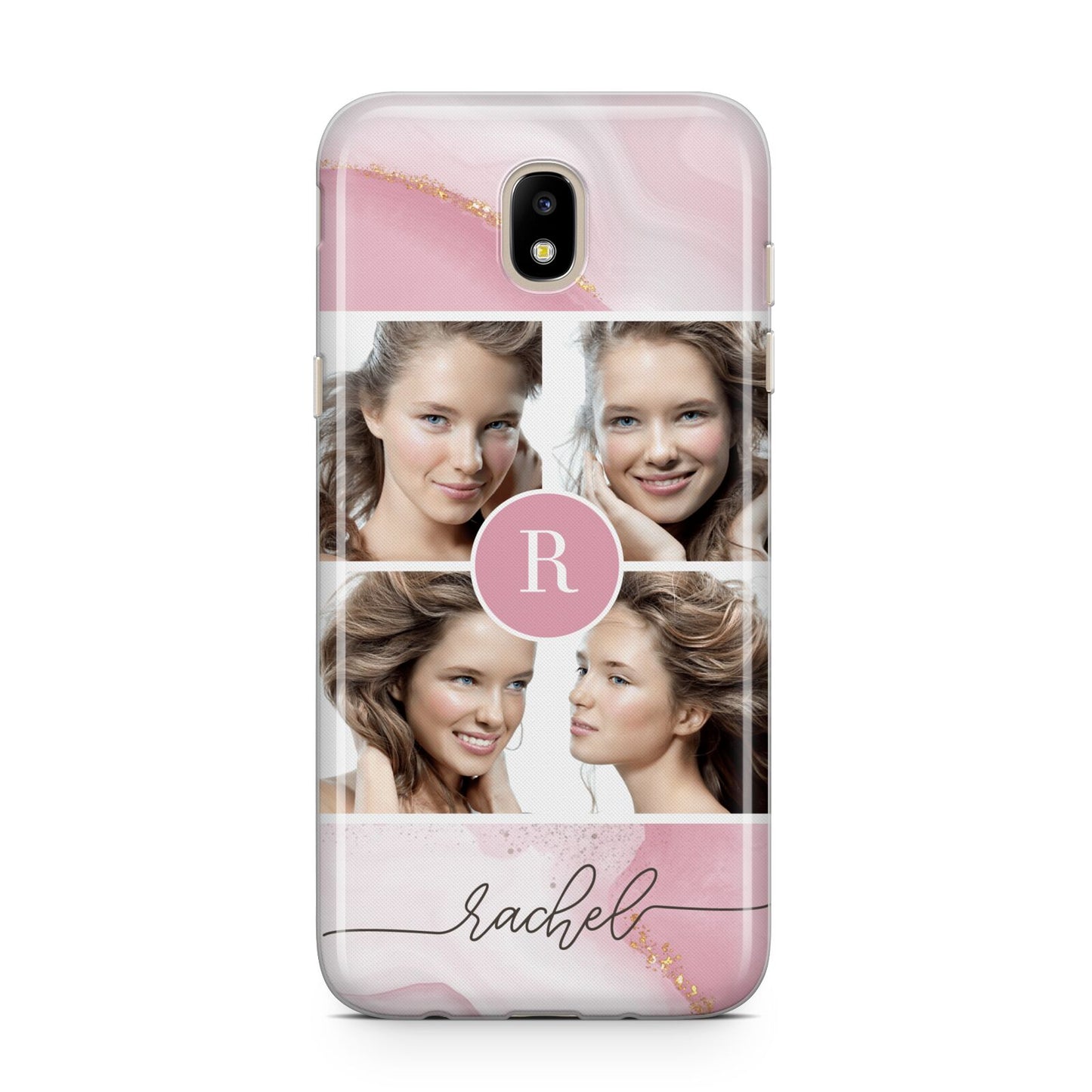 Pink Marble Personalised Photo Samsung J5 2017 Case