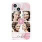 Pink Marble Personalised Photo iPhone 13 Mini Full Wrap 3D Snap Case