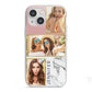 Pink Marble Photo Upload Name iPhone 13 Mini TPU Impact Case with White Edges