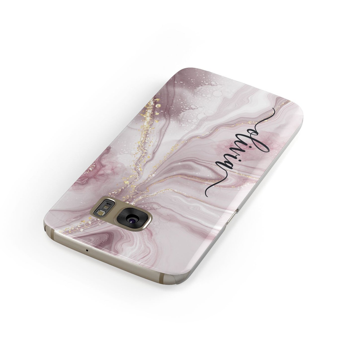 Pink Marble Samsung Galaxy Case Front Close Up