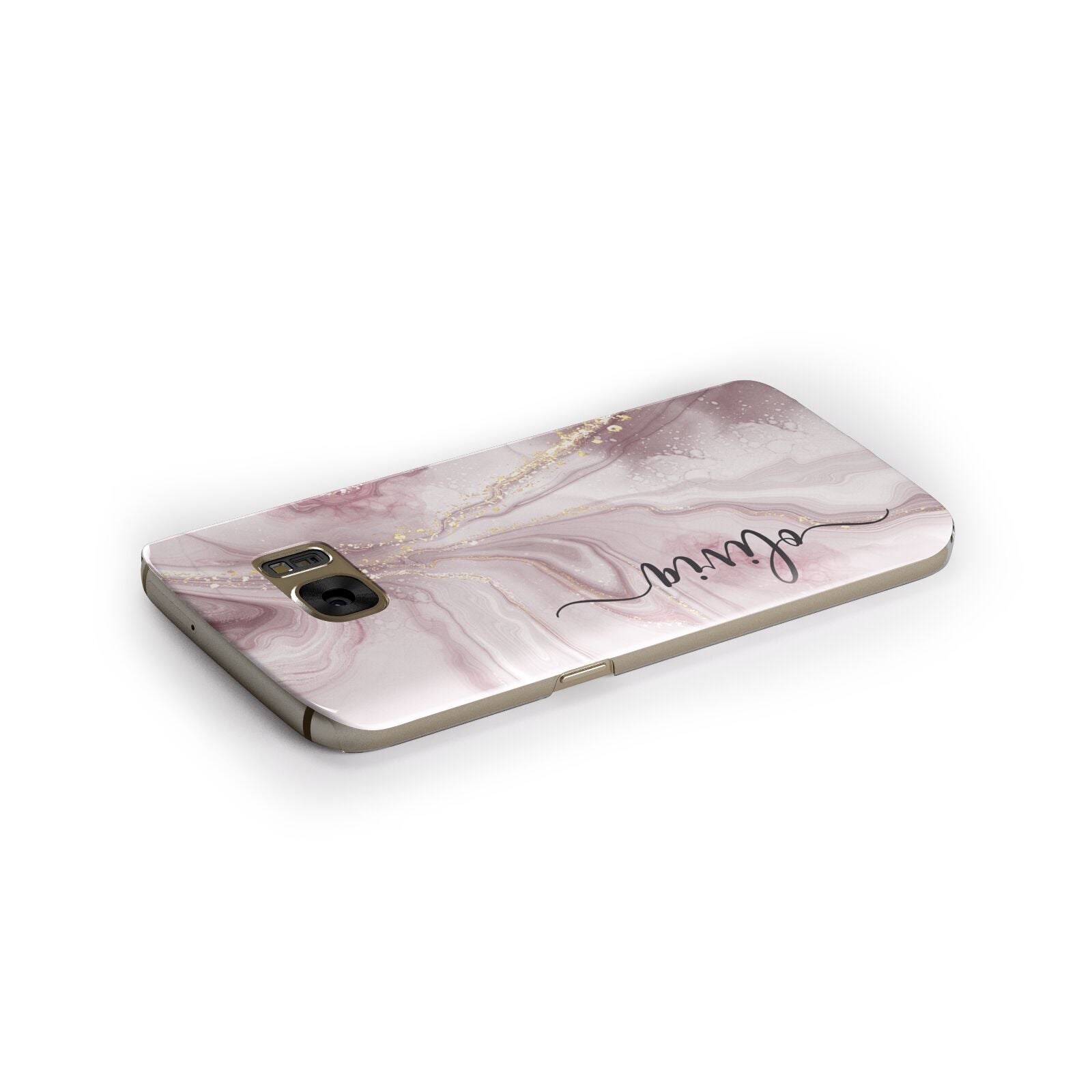 Pink Marble Samsung Galaxy Case Side Close Up