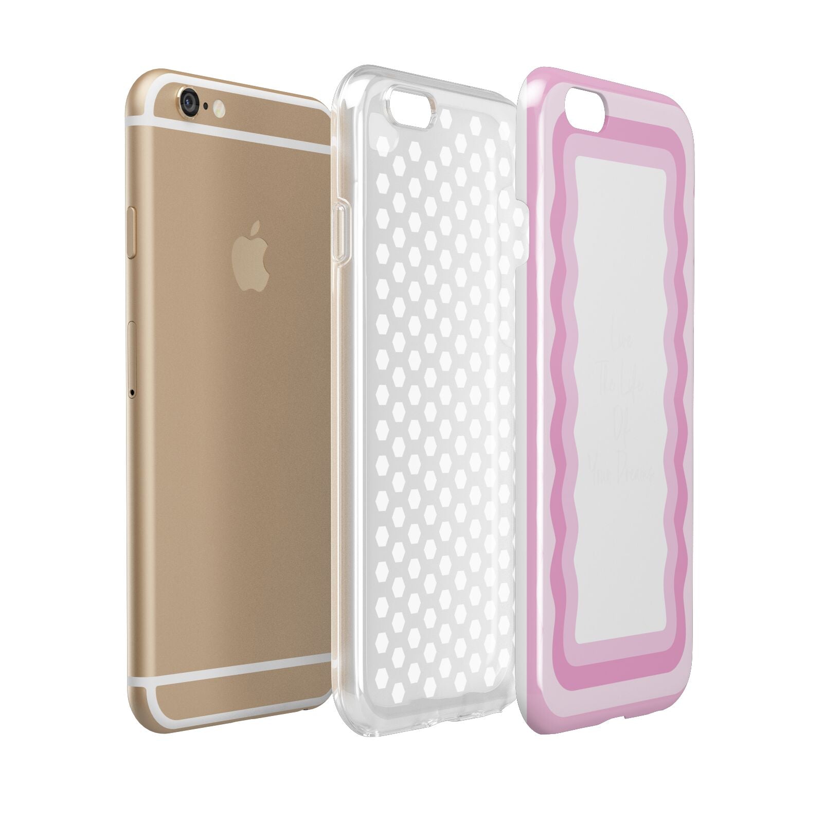 Pink Mirror Quote Apple iPhone 6 3D Tough Case Expanded view