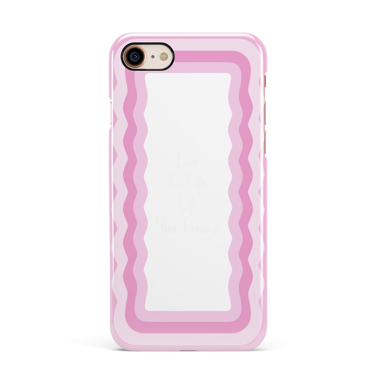 Pink Mirror Quote Apple iPhone 7 8 3D Snap Case