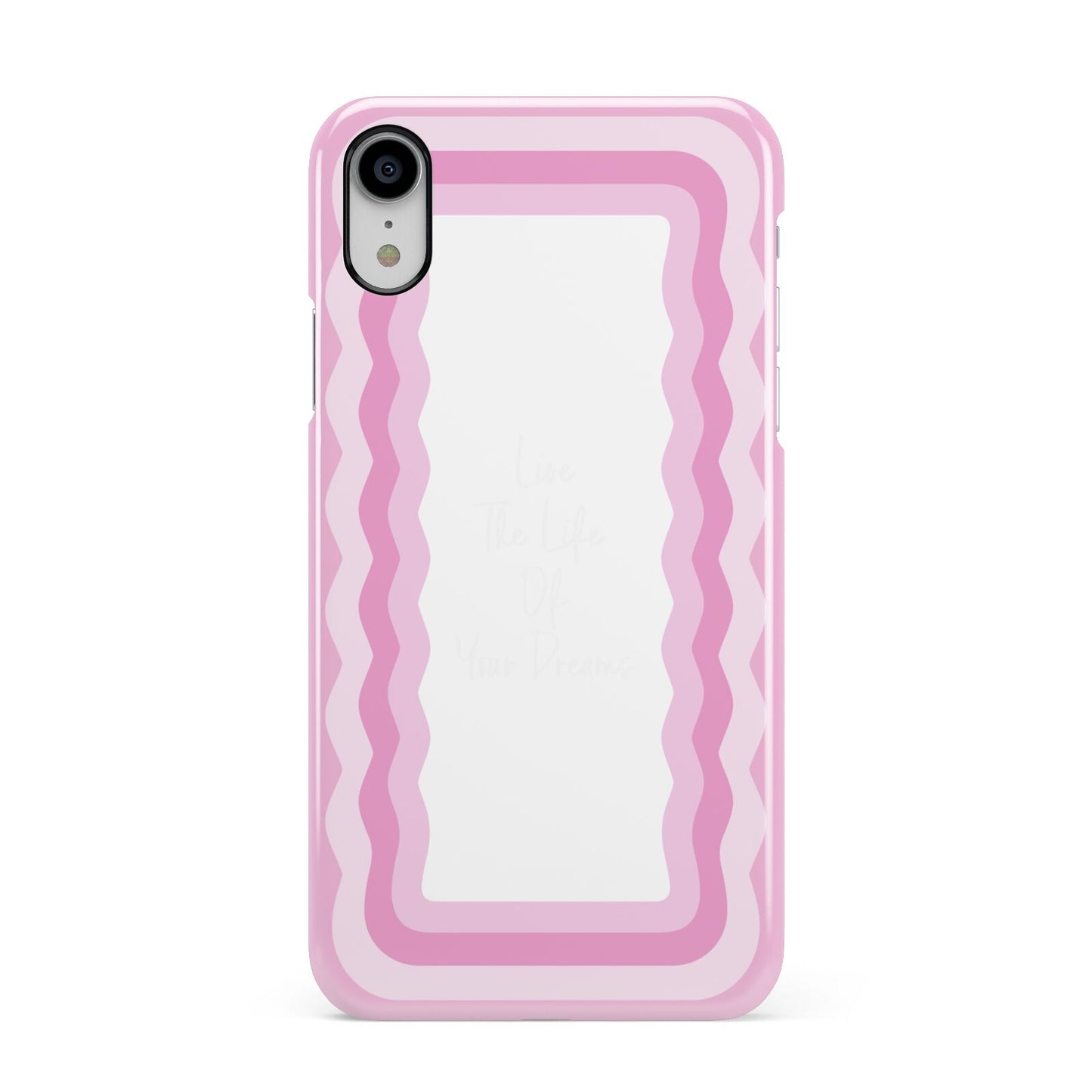 Pink Mirror Quote Apple iPhone XR White 3D Snap Case