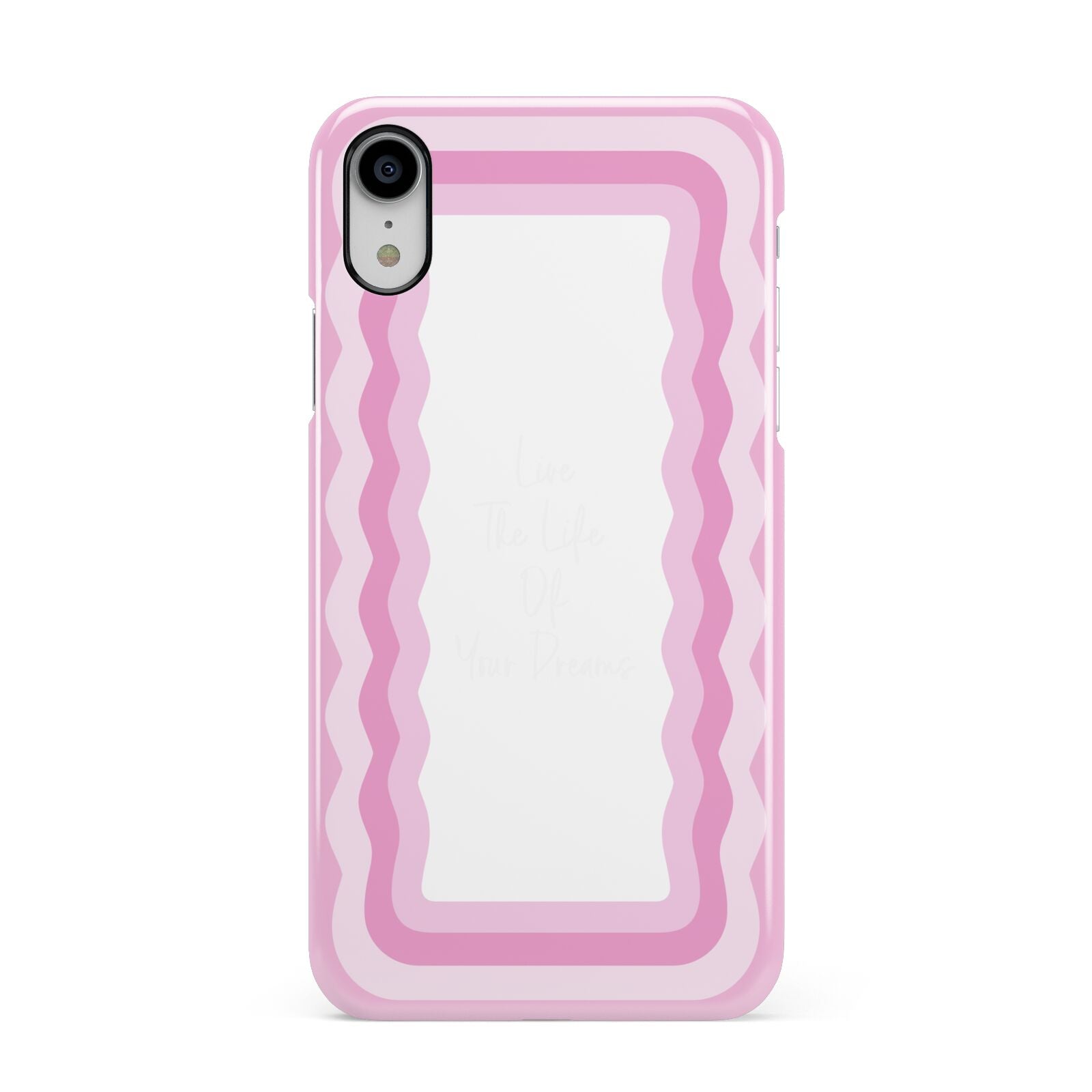 Pink Mirror Quote Apple iPhone XR White 3D Snap Case