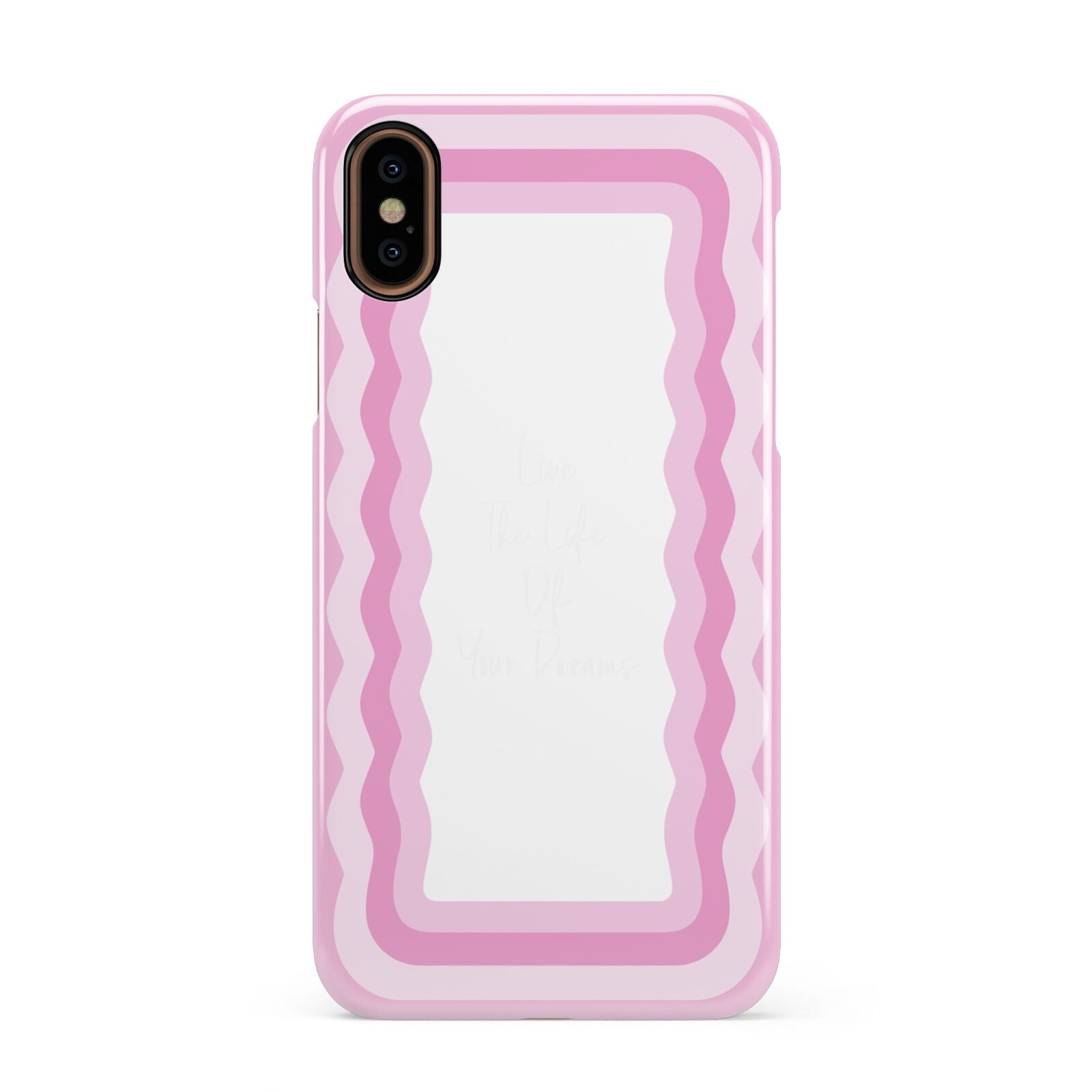 Pink Mirror Quote Apple iPhone XS 3D Snap Case