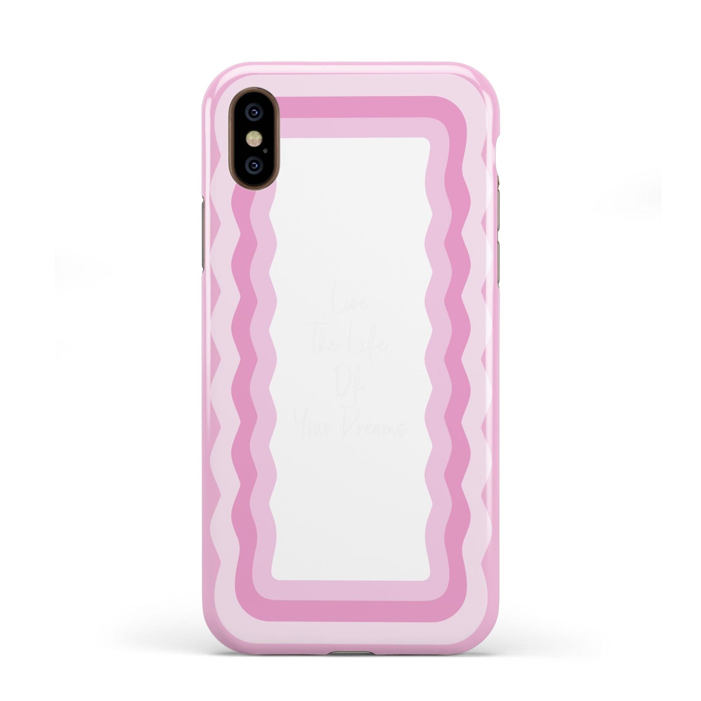 Pink Mirror Quote Apple iPhone XS 3D Tough